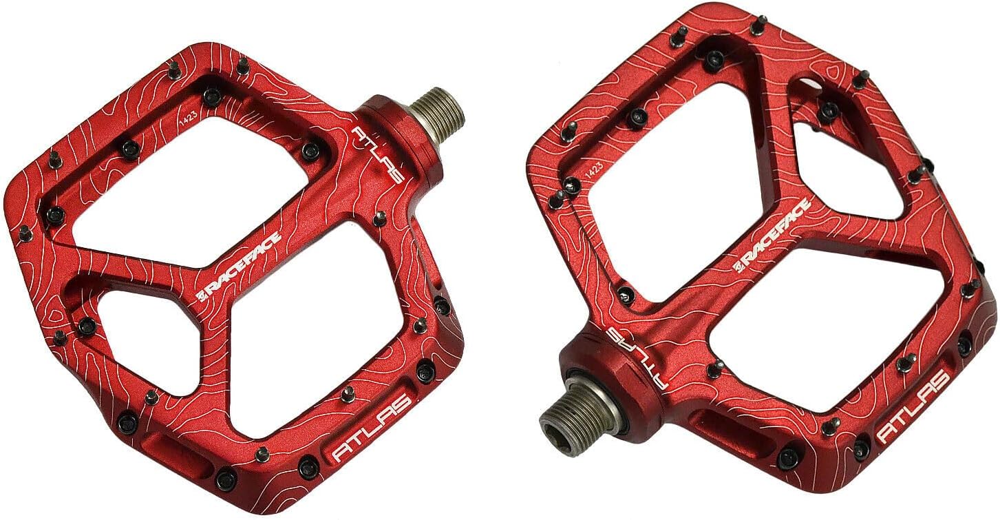 RaceFace Atlas Bike Platform Pedals, Red, RF2948, 114 mm x 101 mm