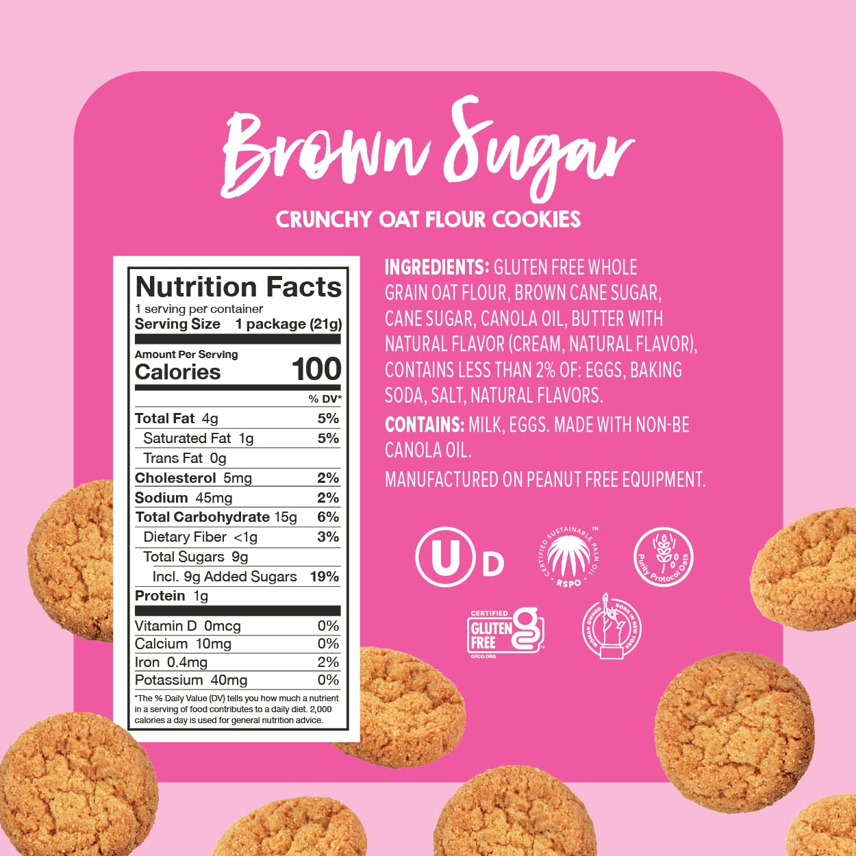 Goodie Girl, Mini Brown Sugar Cookie Snack Packs | Gluten Free, Peanut Free | 100 Calories (24 Pack)