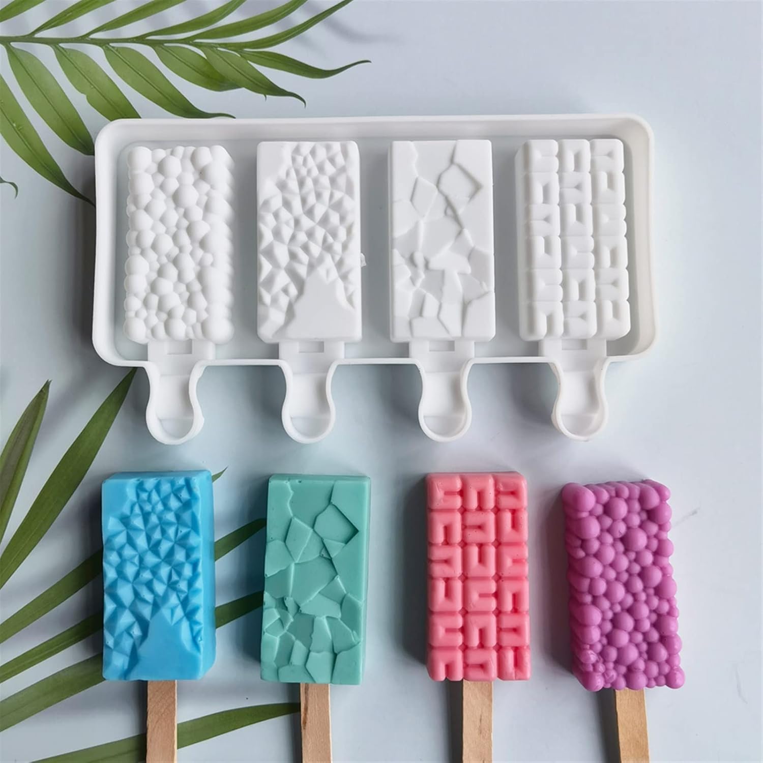 Ice Pop Molds Silicone ice cream mold handmade environment-friendly popsicle mousse dessert freezer juice cube tray bucket making tool