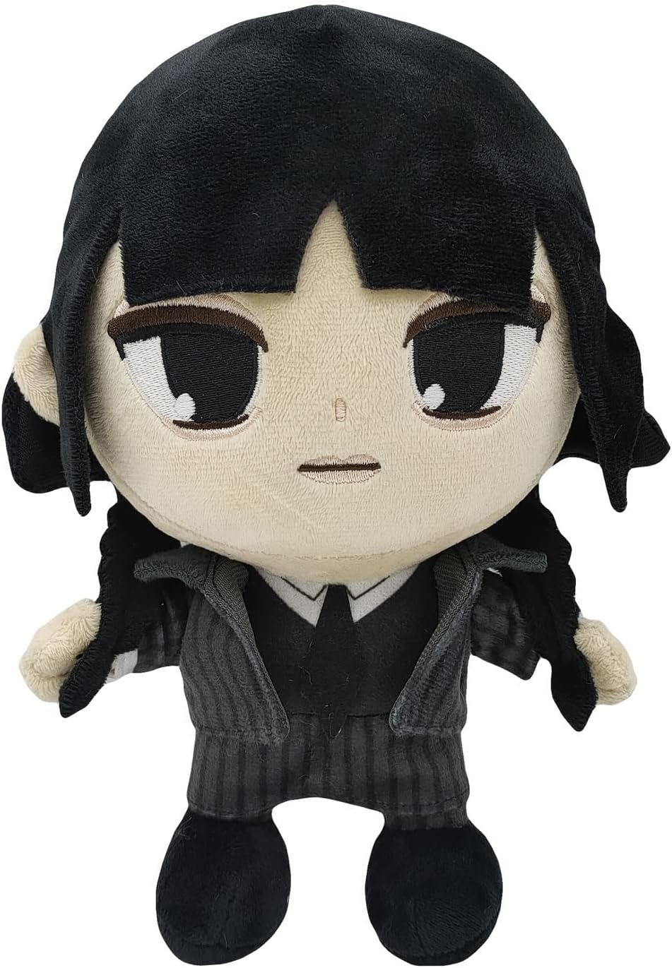 ULTHOOL Wednesday Addams Plush Toys, 9.8 Inch Addams Family Stuffed Doll, Cute Addams Figure Plush for Fans and Kids Birthday Gift