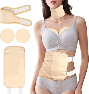 Castor Oil Pack Wrap 4 Pack Castor Oil Pack Wrap Organic Cotton Reusable Castor Oil Packs for Liver Detox for Chest Pads to Reduce Inflammation in The Body Castor Oil Pack for Neck (Khaki)