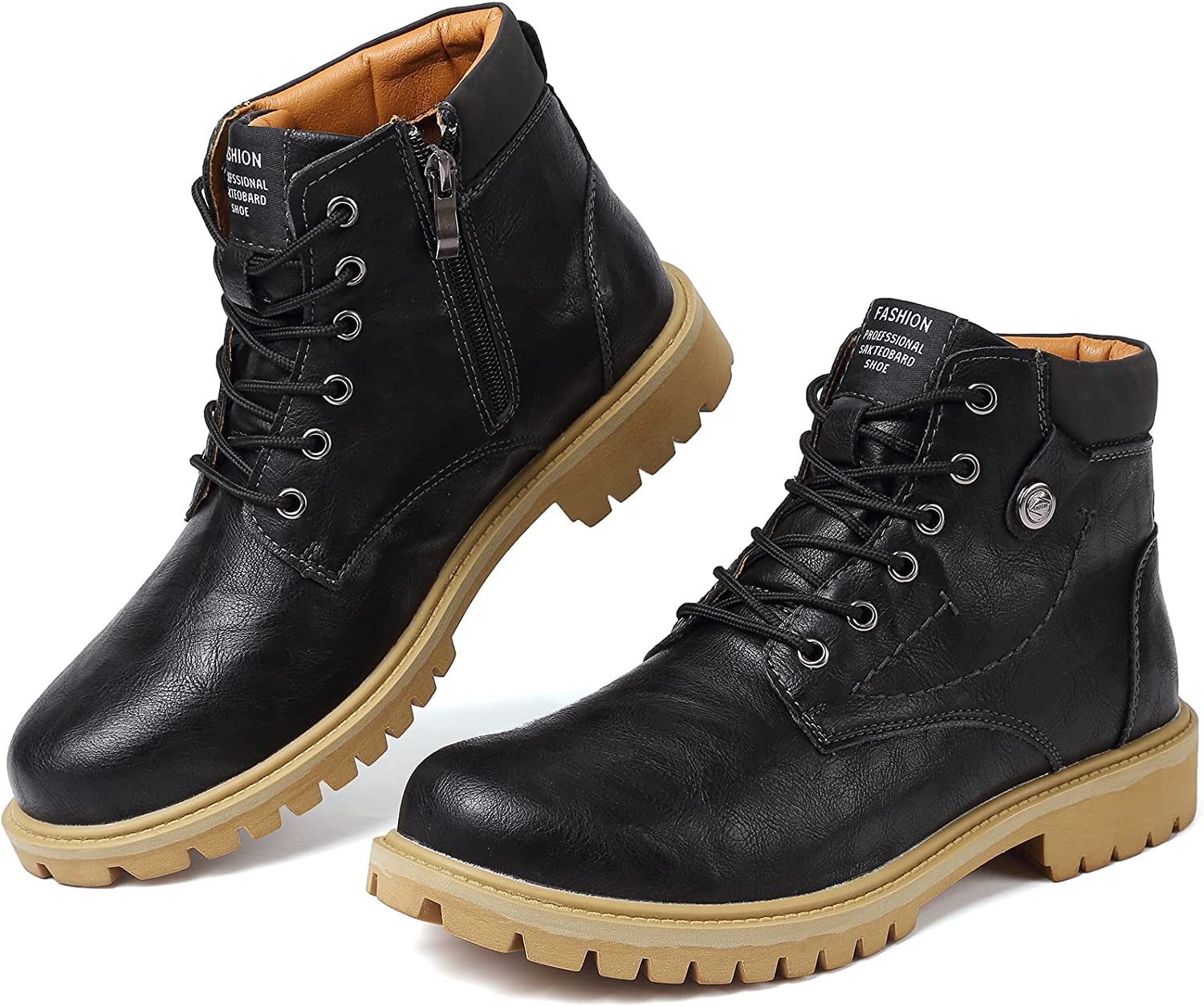 Amazon.co.jp: Maxome Men's Boots, Side Zipper, High Cut Boots, For