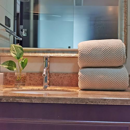 Miniatura 5 de YTYC Toallas, 2 toallas de baño de 39 x 78 pulgadas, 2 toallas de baño de 29 x 59 pulgadas, 2 toallas de mano, 2 toallas de baño, ultra suaves,