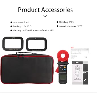 UNI-T UT271A UT271B UT271C Ground Resistance Tester Clamp Ammeter AC Leakage Current Clamp Meter Data Storage(UT271C)