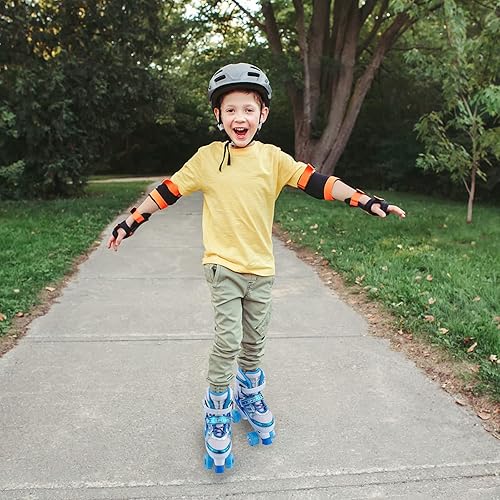 Miniatura 6 de Patines de ruedas para niños y niñas pequeñas principiantes, 4 tamaños ajustables con ruedas iluminadas para niñas y jóvenes