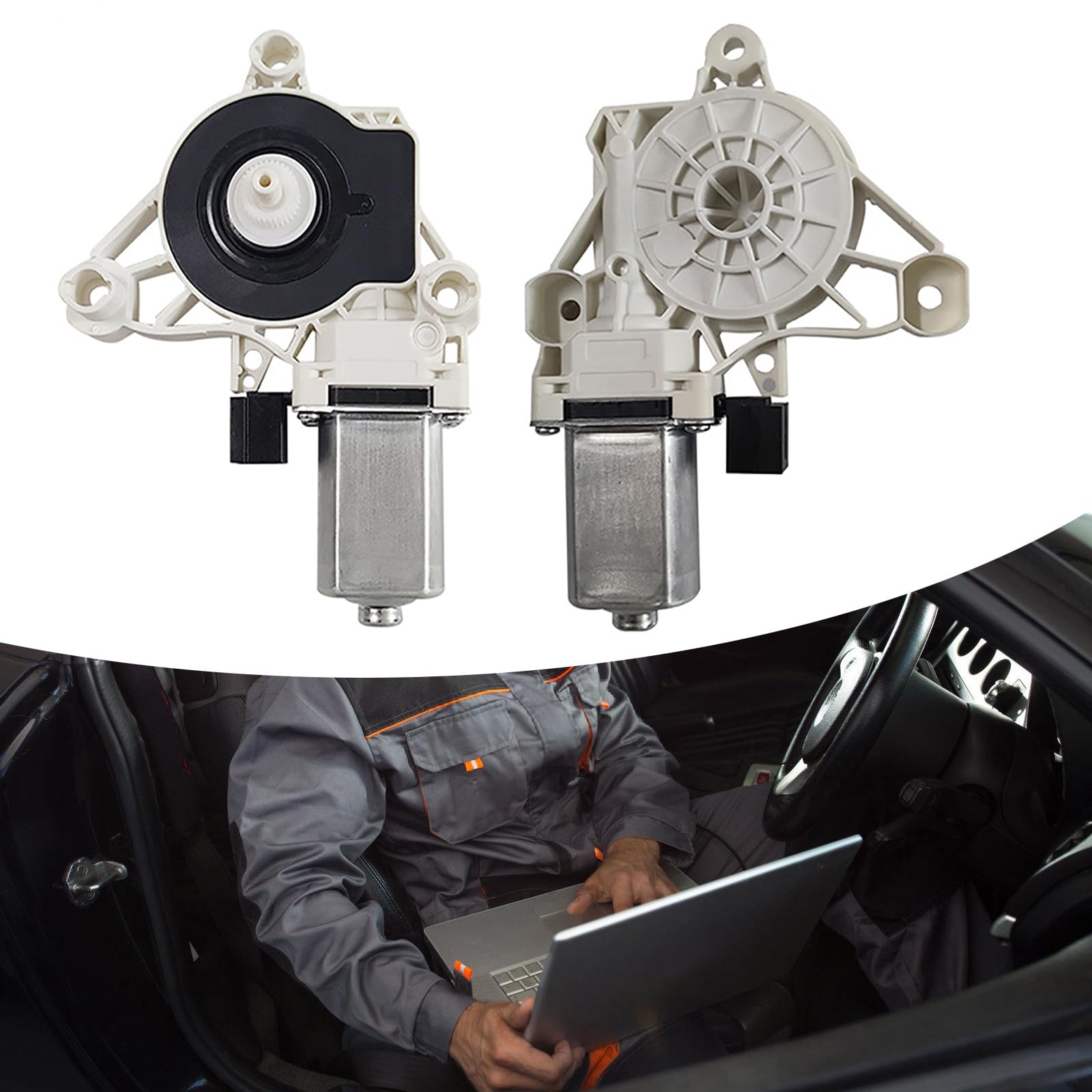 Motore per finestrino da 12 V con Montaggio Staffa per Applicazioni Veicoli selezionati, Gruppo Servizio Plug-in, Parte Riparazione Sostitutiva