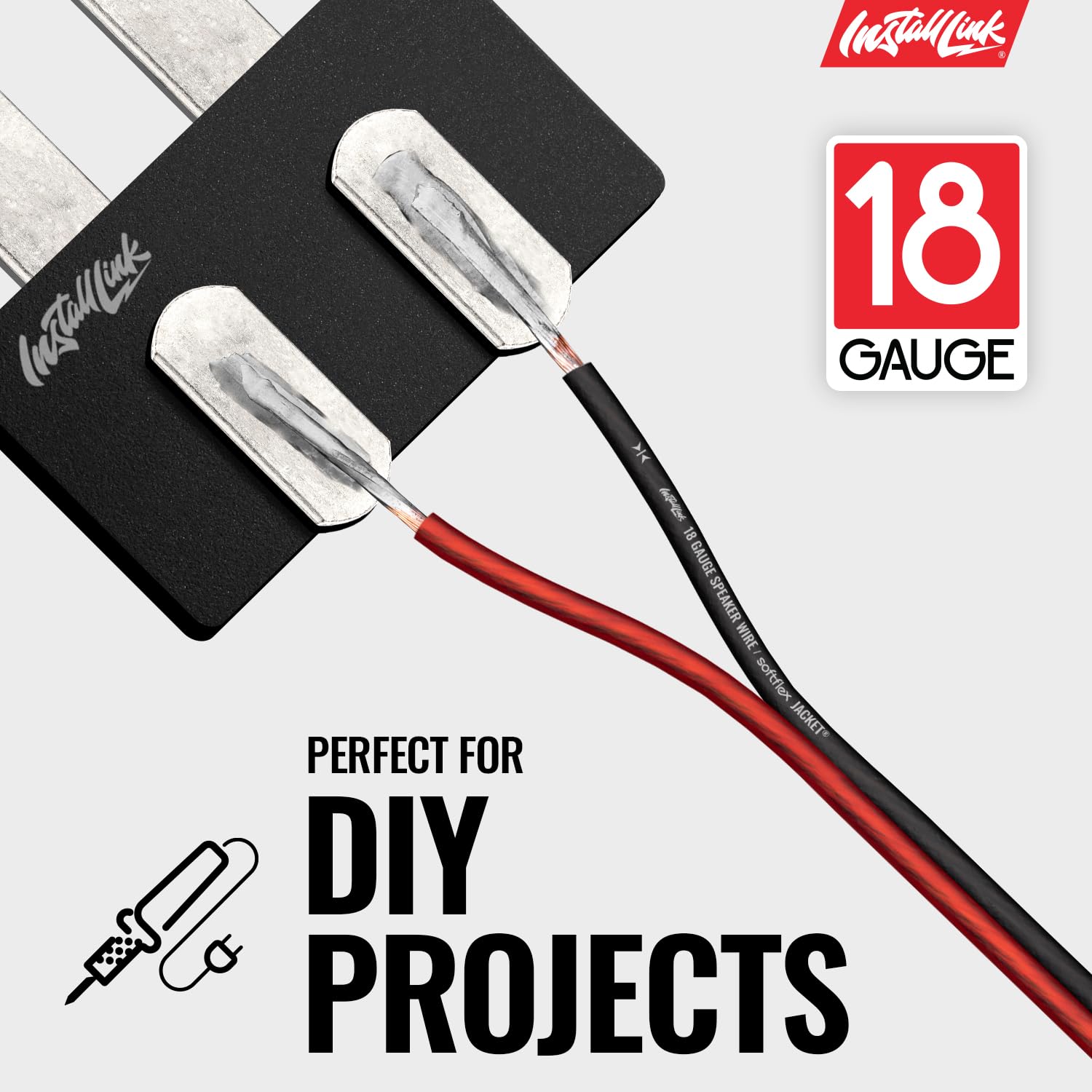 Install Link 18 AWG Gauge Speaker Wire Cable (250 Feet) Stereo, Car or Home Theater (CCA)