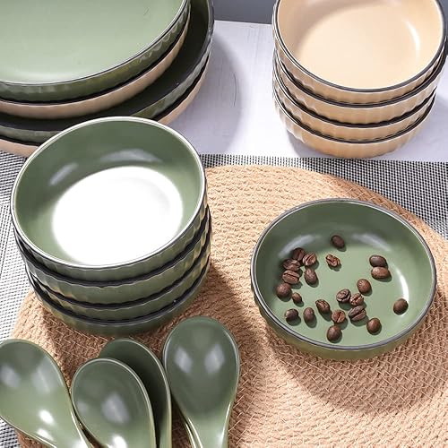 Miniatura 3 de Plato de cerámica de salsa de soja de 6 onzas, cuencos grandes para salsa, cuencos de porcelana para salsa de soja, postre y tomate, juego de 5