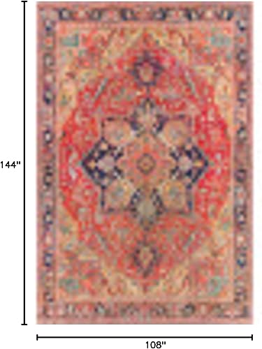 Vista 23 de Artistic Weavers Alfons Medallion Oriental área de la alfombra, 2 pies con 3 pulgadas x 3 pies con 9 pulgadas, color rojo brillante/oro Oro rojo