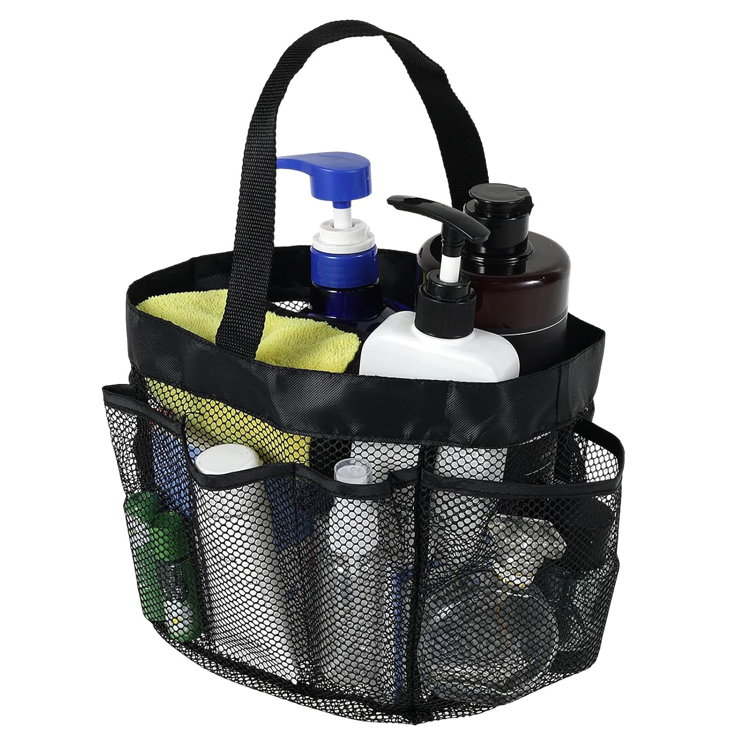 Mesh Shower Caddy Portable for College Dorm Room Essentials 7 8 Pocket Large Capacity Shower Bag for Beach