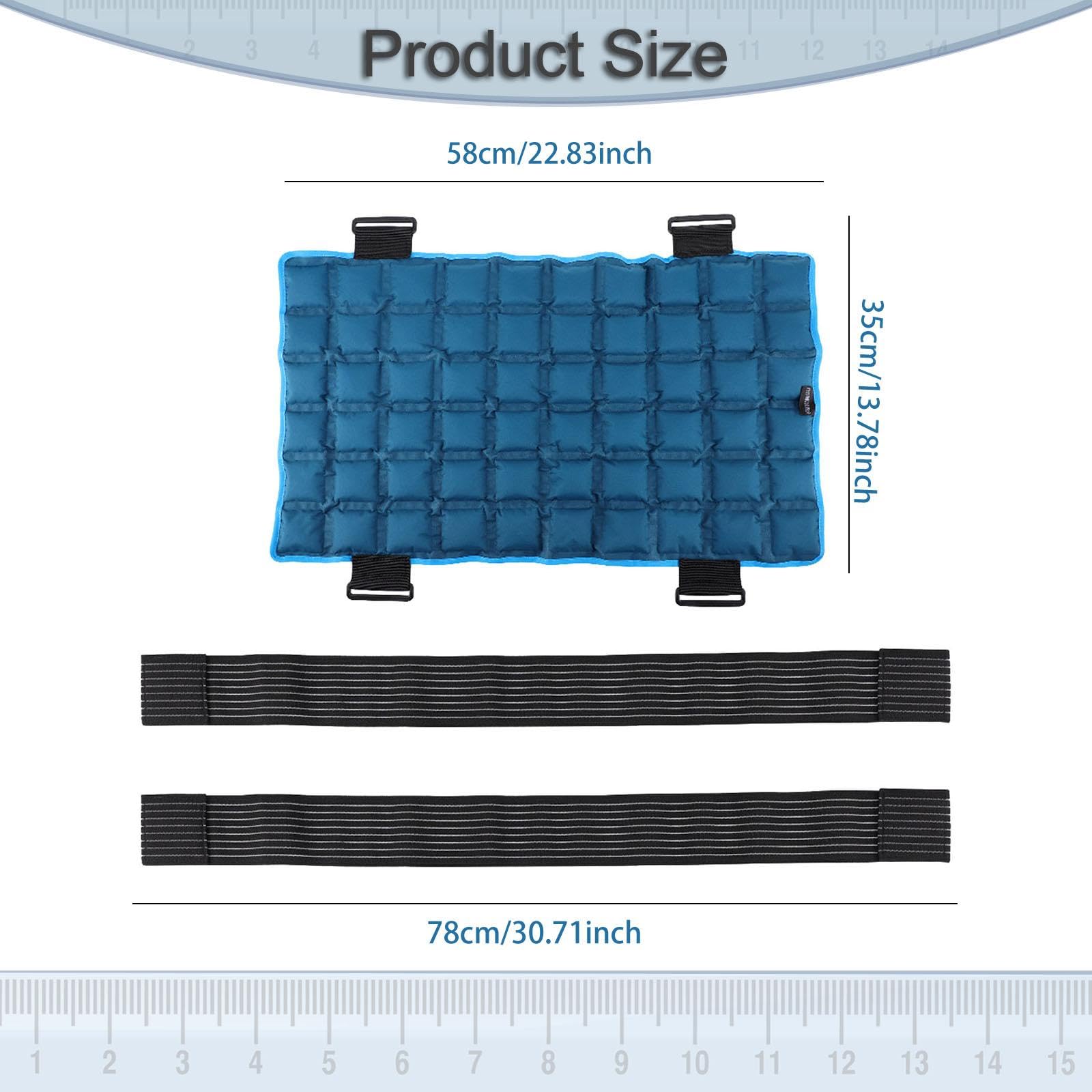 perfk Bolsa de hielo portátil multiusos reutilizable con correas para compresas frías y calientes, ideales para, ejercitar tobillos, espalda y