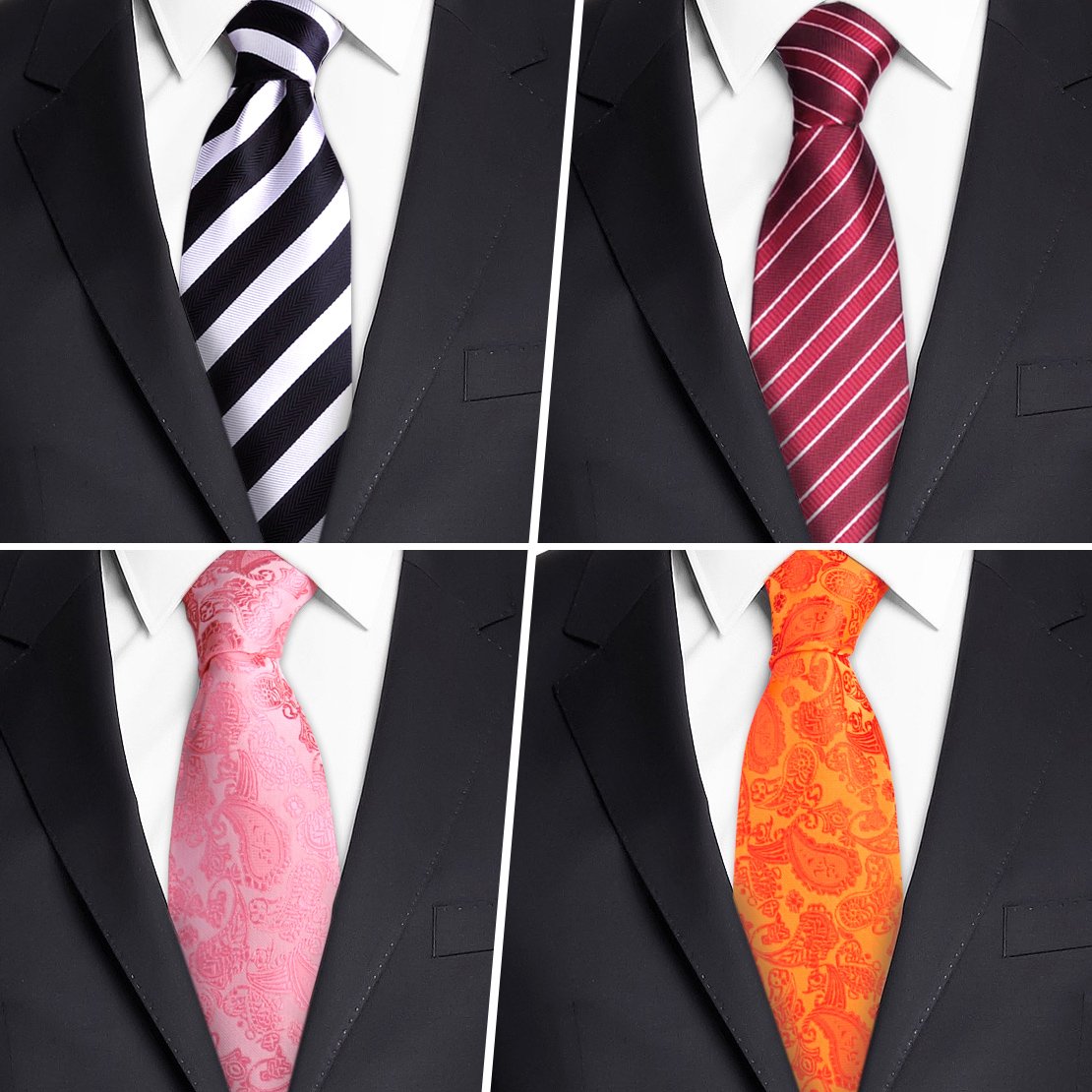 Hombres Paisley Corbata diseño de Rayas Jacquard Corbata Tejido Regalo Set 10