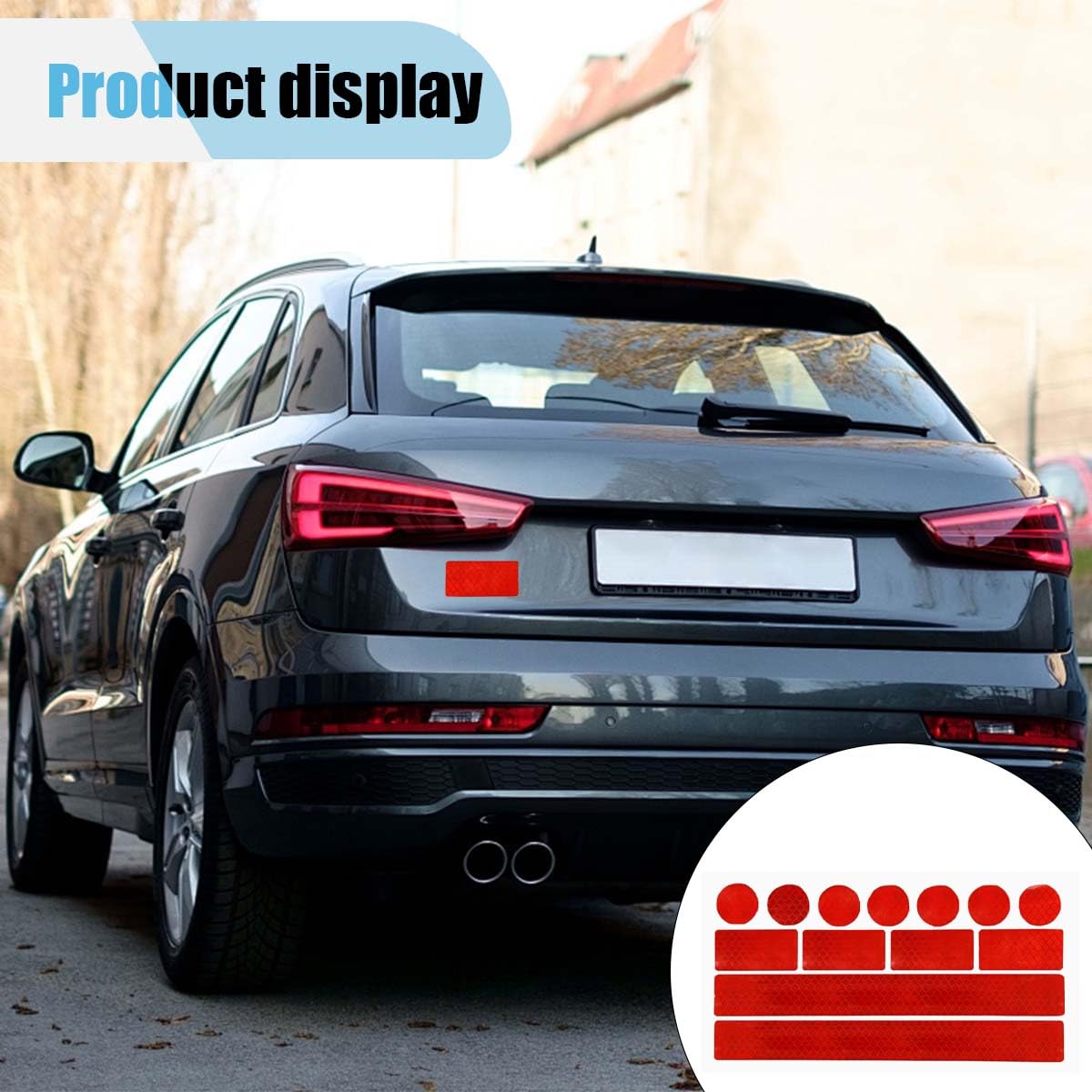 13PCS Strong Reflective Car Warning Stickers Waterproof Safety Warning Adhesive Car Bumper Decals High-Intensity Night Visibility Tape Car — view 6