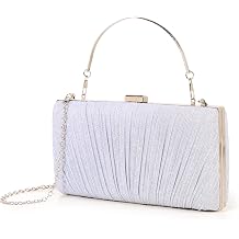 Kseymeir Clutch Purses for Women Pleated Evening Handbag with Chain Prom, Cocktail, and Wedding | Pleated