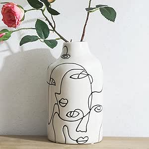 Kimdio Ceramic Vase Abstract Design
