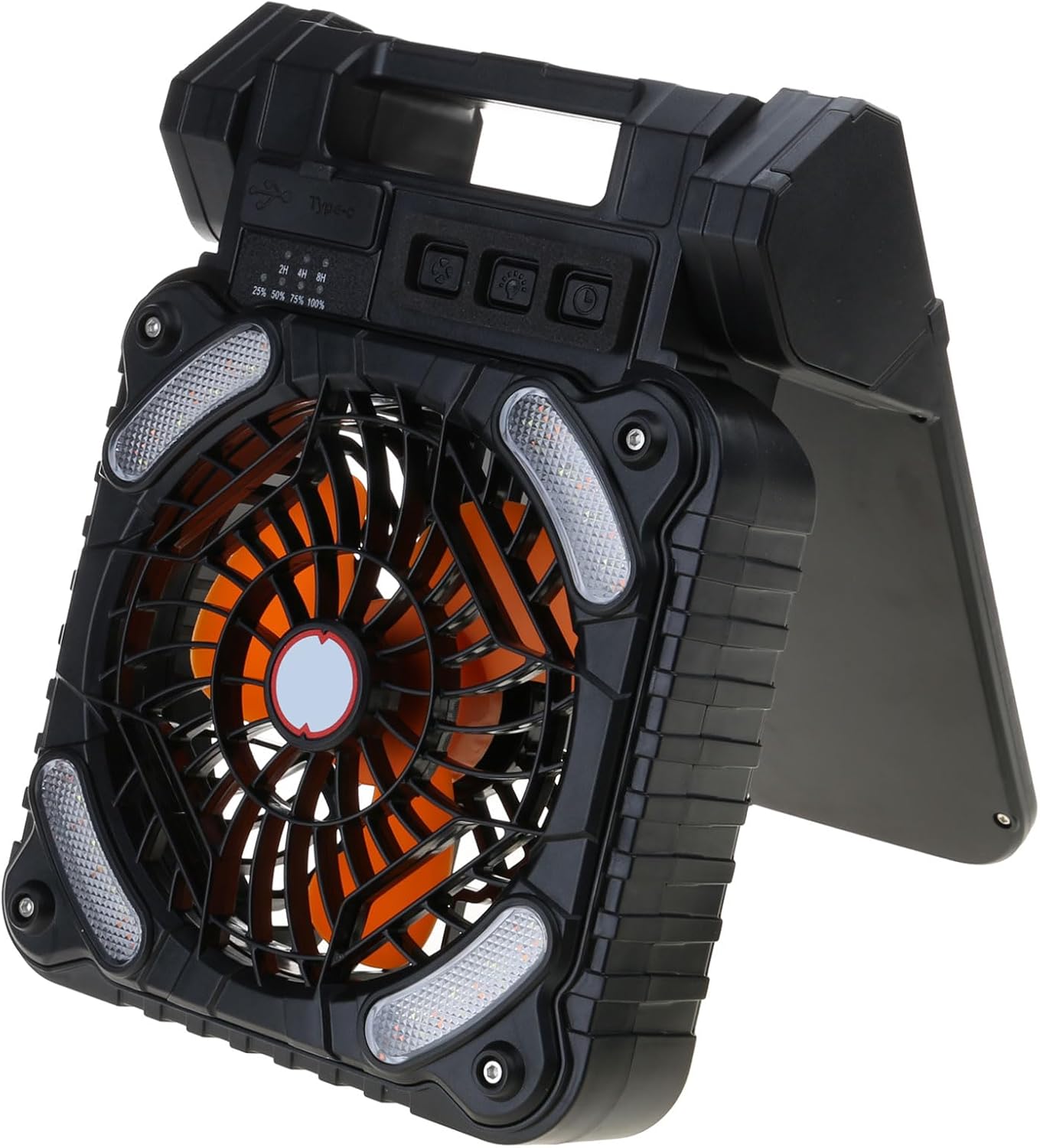 Outdoor Electric Fans Camping Fans 5200mAh Solar Electric Fan Lightweight Fan Suitable for Outdoor Hiking