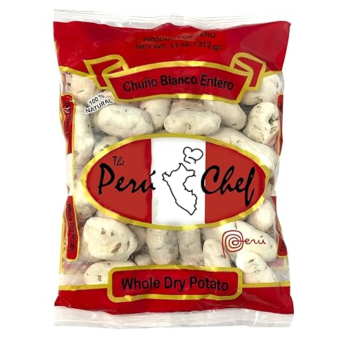 PeruChef Chuño Blanco Entero Peruano Patatas blancas enteras secas 11 oz
