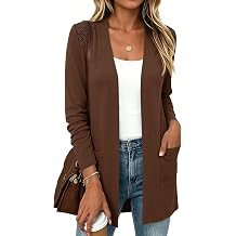 Rapbin Womens Lightweight Cardigan Long Sleeve Open Front Sweater Cardigans