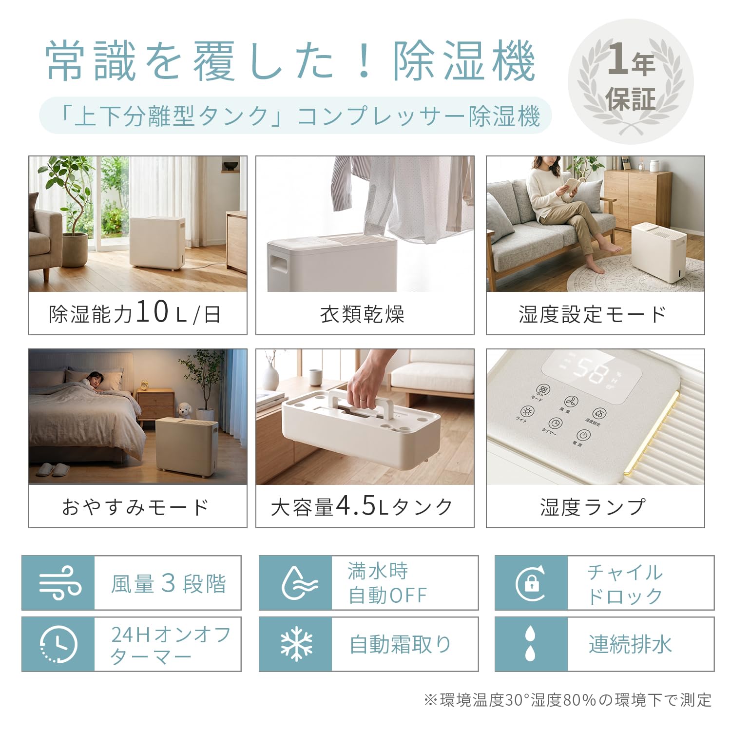 Amazon | GEKETY 除湿機 コンプレッサー式 衣類乾燥 除湿器 10L/日 4.5