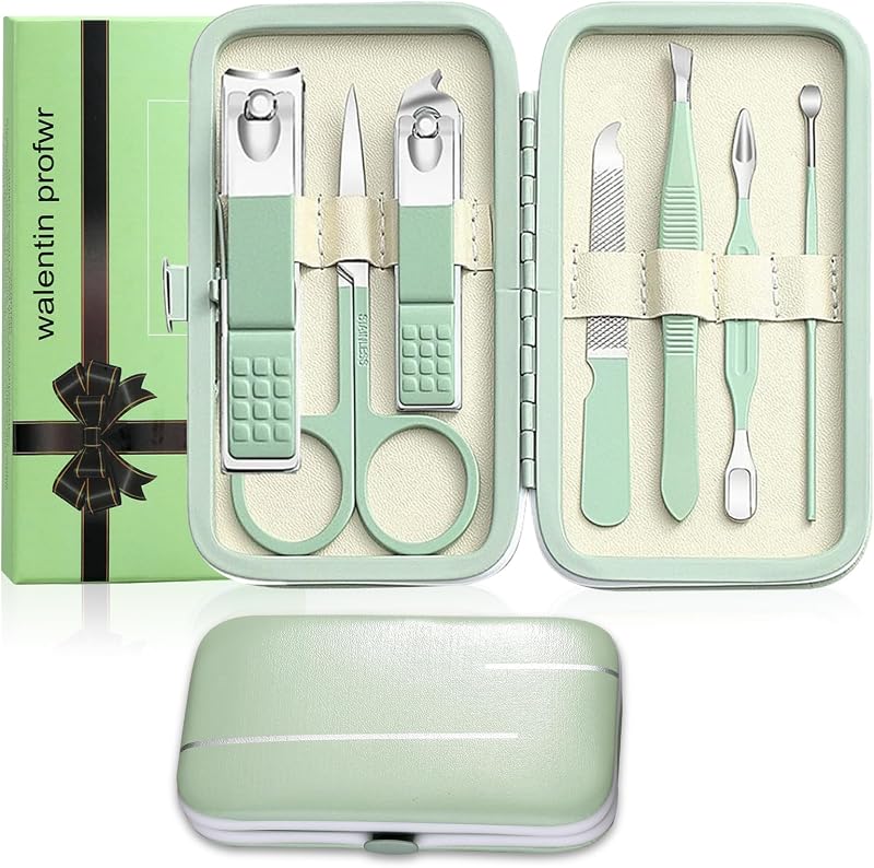 Manicure Set Nail Clipper Set Women Men Nail Clippers Kit Nail Care Kit | Fingernail Toenail Cutters Personal Care Tools Manicure Pedicure with Travel Case Nail Grooming Kit Gifts for Women Men