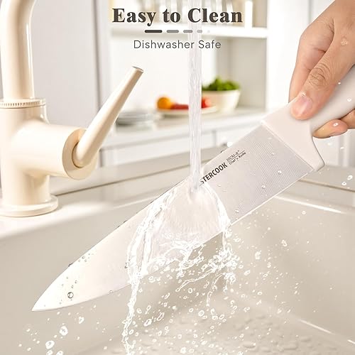 Miniatura 8 de Knife Set, Astercook 22-Piece Kitchen Knife Set with Block & Built-in Sharpener, Ultra-Sharp High Carbon Stainless Steel Knives, Dishwasher Safe,