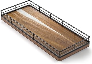 Acacia Wood Bathroom Vanity Tray, 11