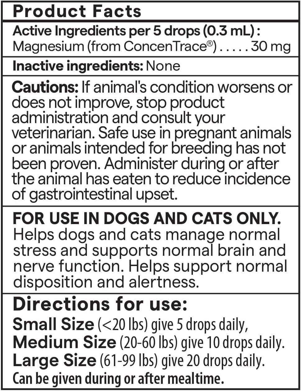 Pet Calming Drops with Magnesium for Relaxation Support - 1 fl oz