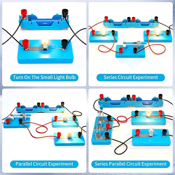 23Pcs Circuit Kit, STEM Electric Circuit Kit, Classroom Circuits Building Kits, Basic Circuits Science Light Bulb Experiments
