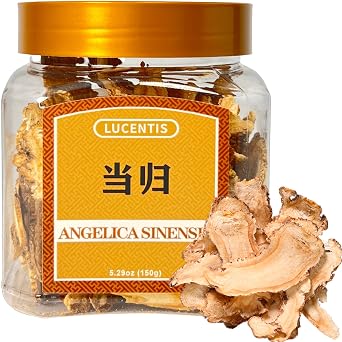 Dang Gui Tea, Angelica Root Slices 5.3oz/150g, Chinese Dried Angelica Sinensis, Dong Quai, Natural Herbal Tea,