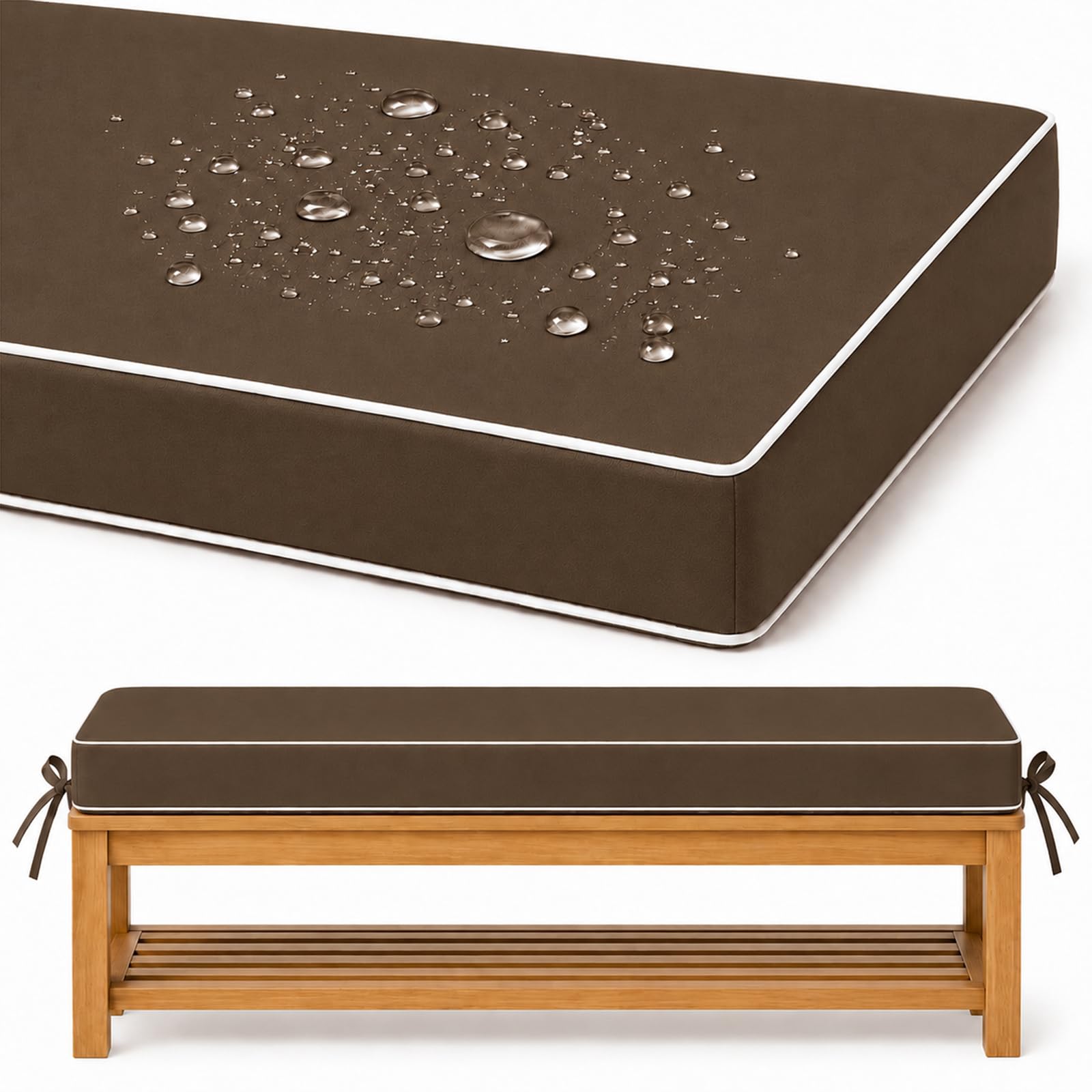Waterproof Bench Pad - Cushions for Outdoor Furniture, Garden Seat Cushion