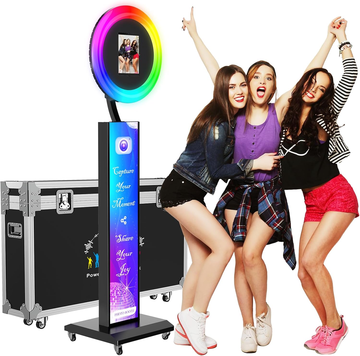 JIYANG Portable Photo Booth Compatible with Ipad 12.9in