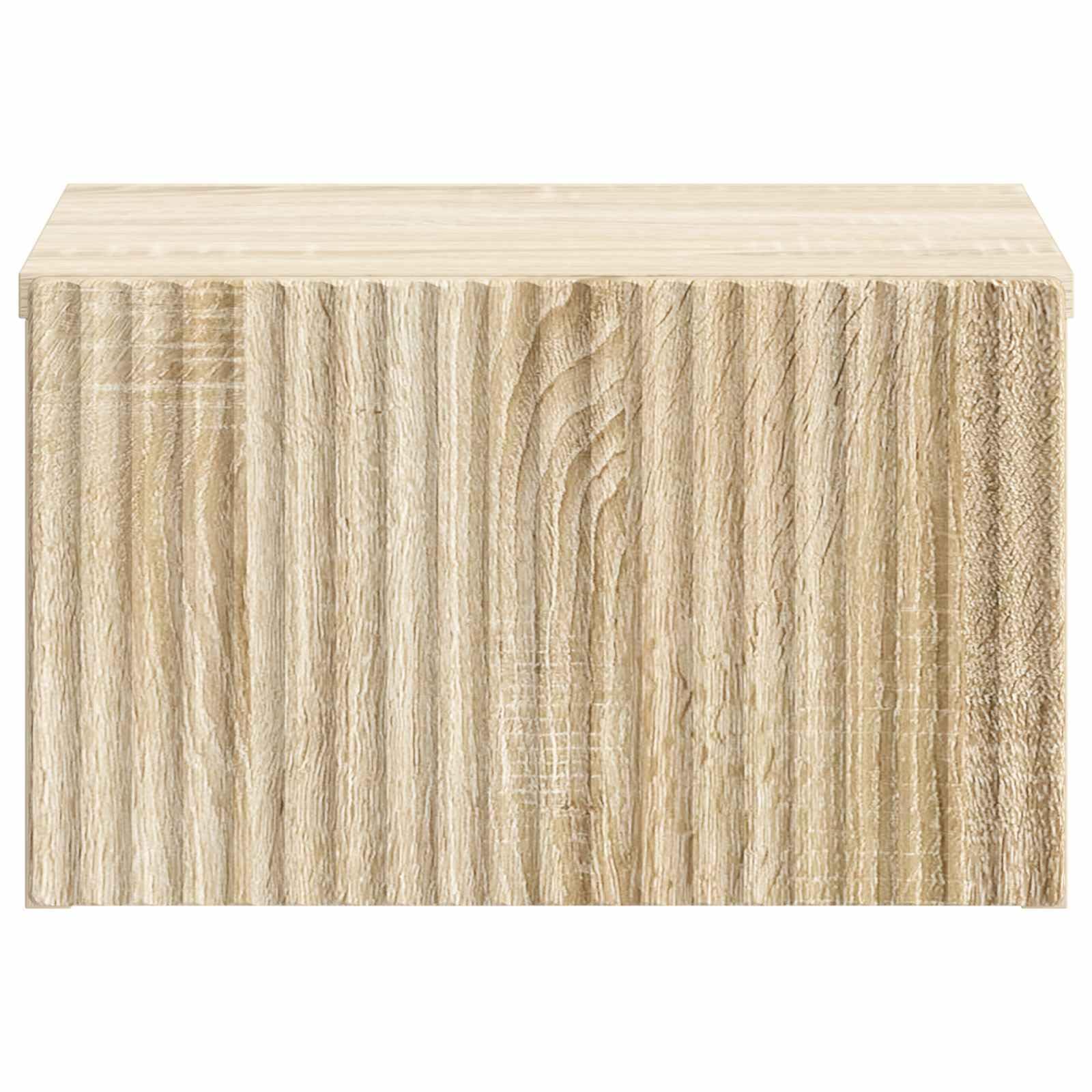 Armoire de chevet suspendue avec tiroir Sonoma chêne 33 x 34,5 x 20 cm, montage mural en bois, économise de l'espace dans la chambre ou le salon, design vintage élégant.