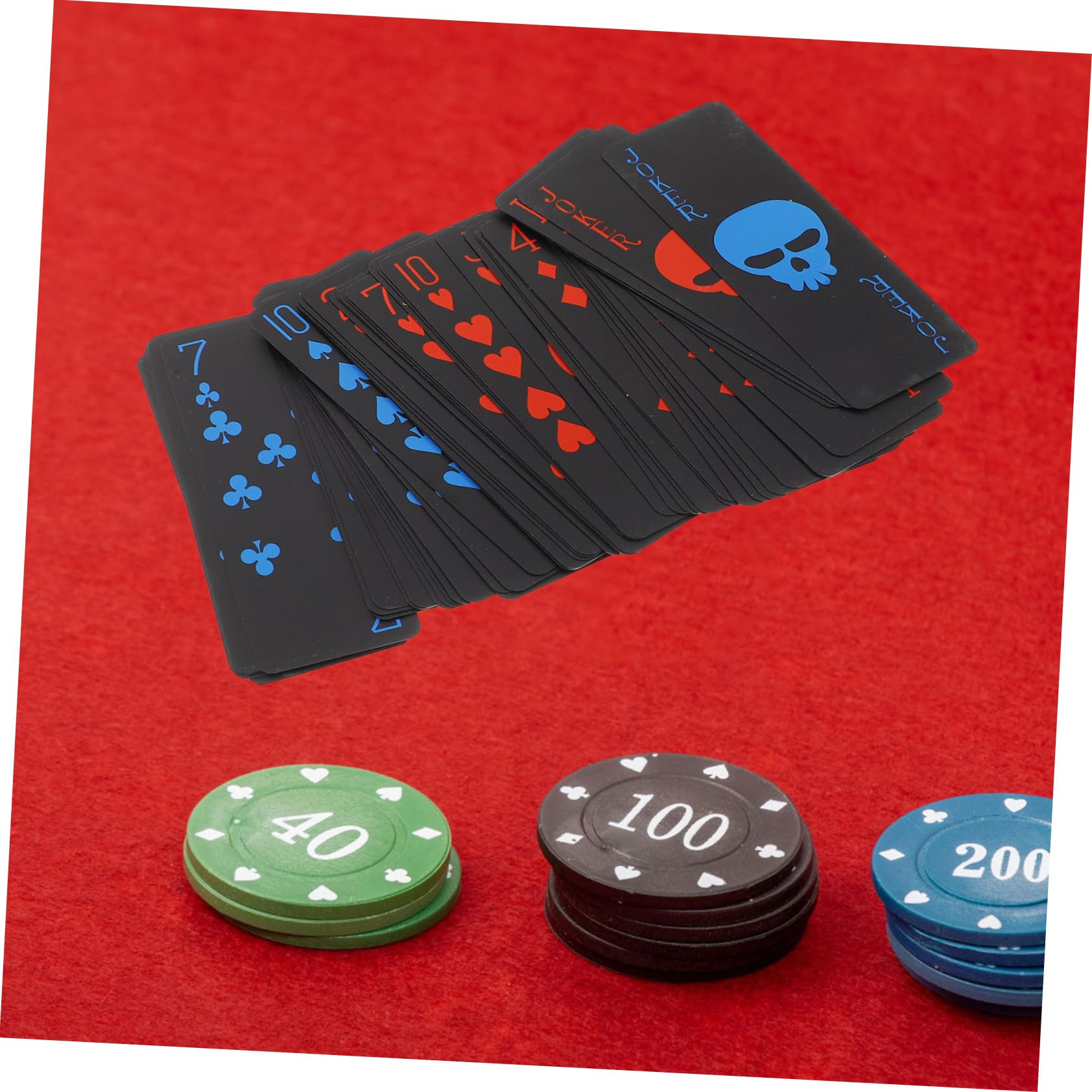 ifundom Carte Da Gioco Impermeabili Pvc Di Carte Poker Con Design Skulls Per Feste e Giochi Resistente e Facile Da Pulire