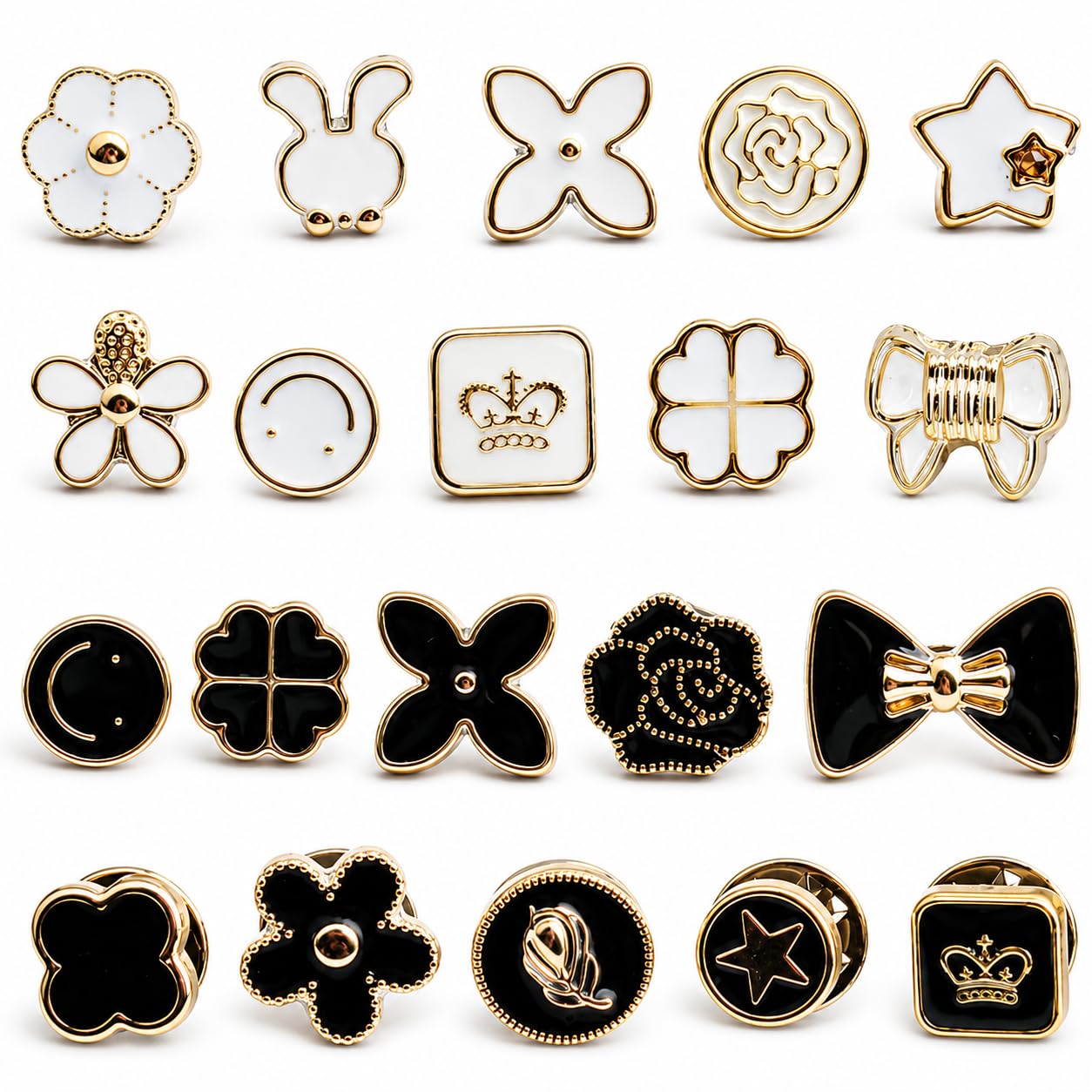 Flower Shape Lapel Pin for Men & Women, Stainless Steel Suit Pin with Secure Spring Clasp, Lightweight Decorative Pin for Blazers Jackets Shirts Bags and Accessories-image-24