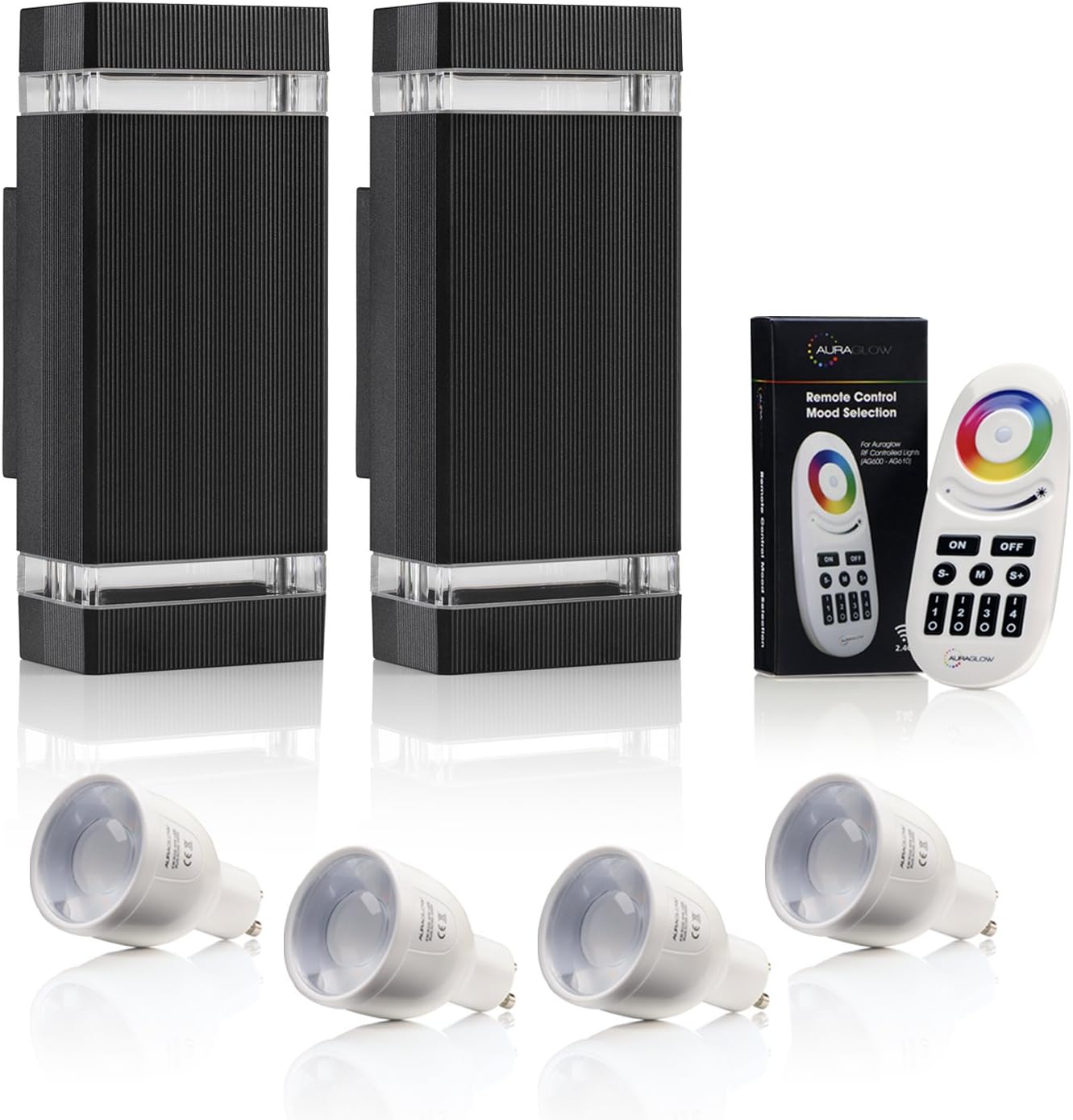 Auraglow RF Remote Control Colour Changing LED Double Up & Down Outdoor