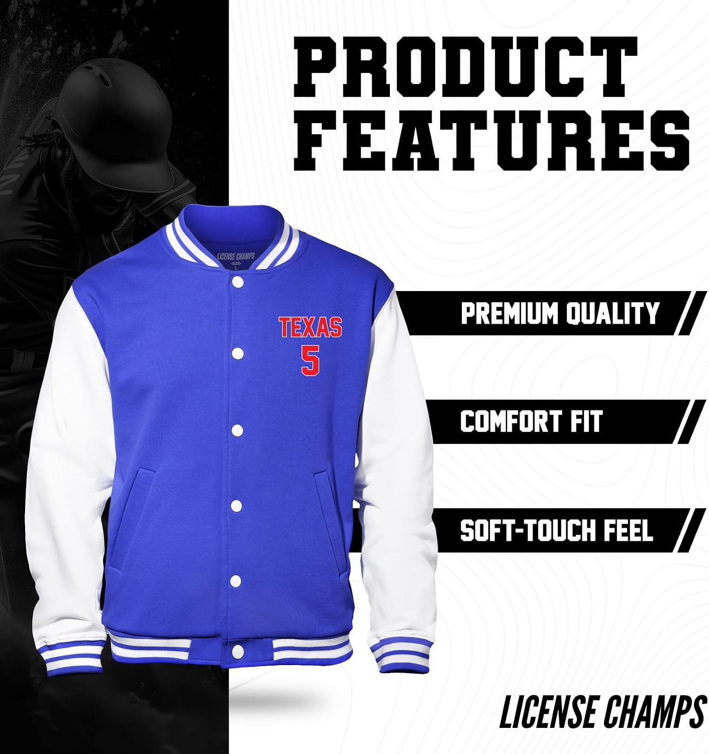 License Champs Varsity Jacket | MLB Players | Baseball Bomber Jackets