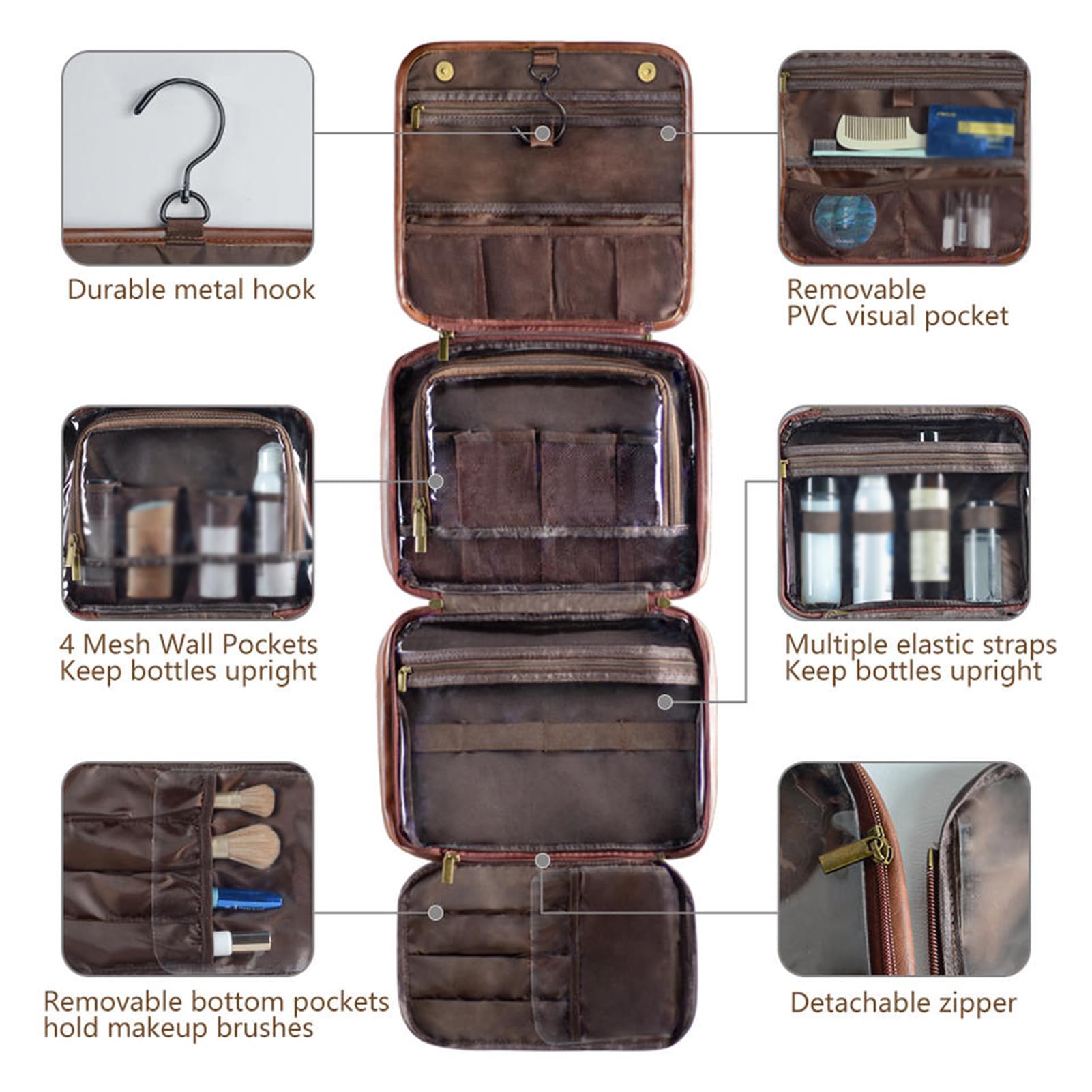 Neceser Colgante Bolsa Organizadora Maquillaje para Viajes