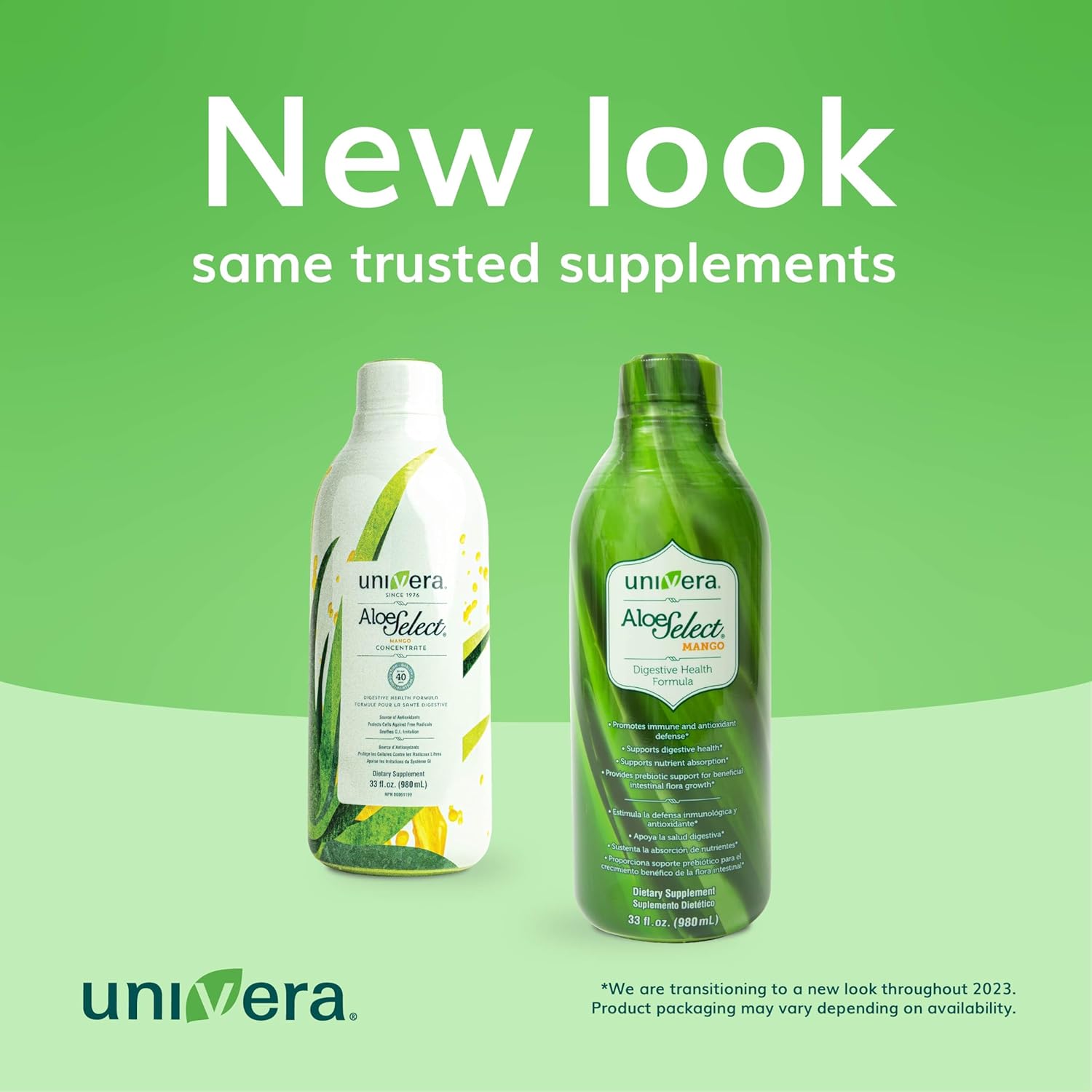 Univera Perfect Combo - Xtra Concentrate & Aloe Select Mango, Boost Immune, Digestive Enzymes for Gut Health, Vital Energy, Stress Management, Focus and Clarity