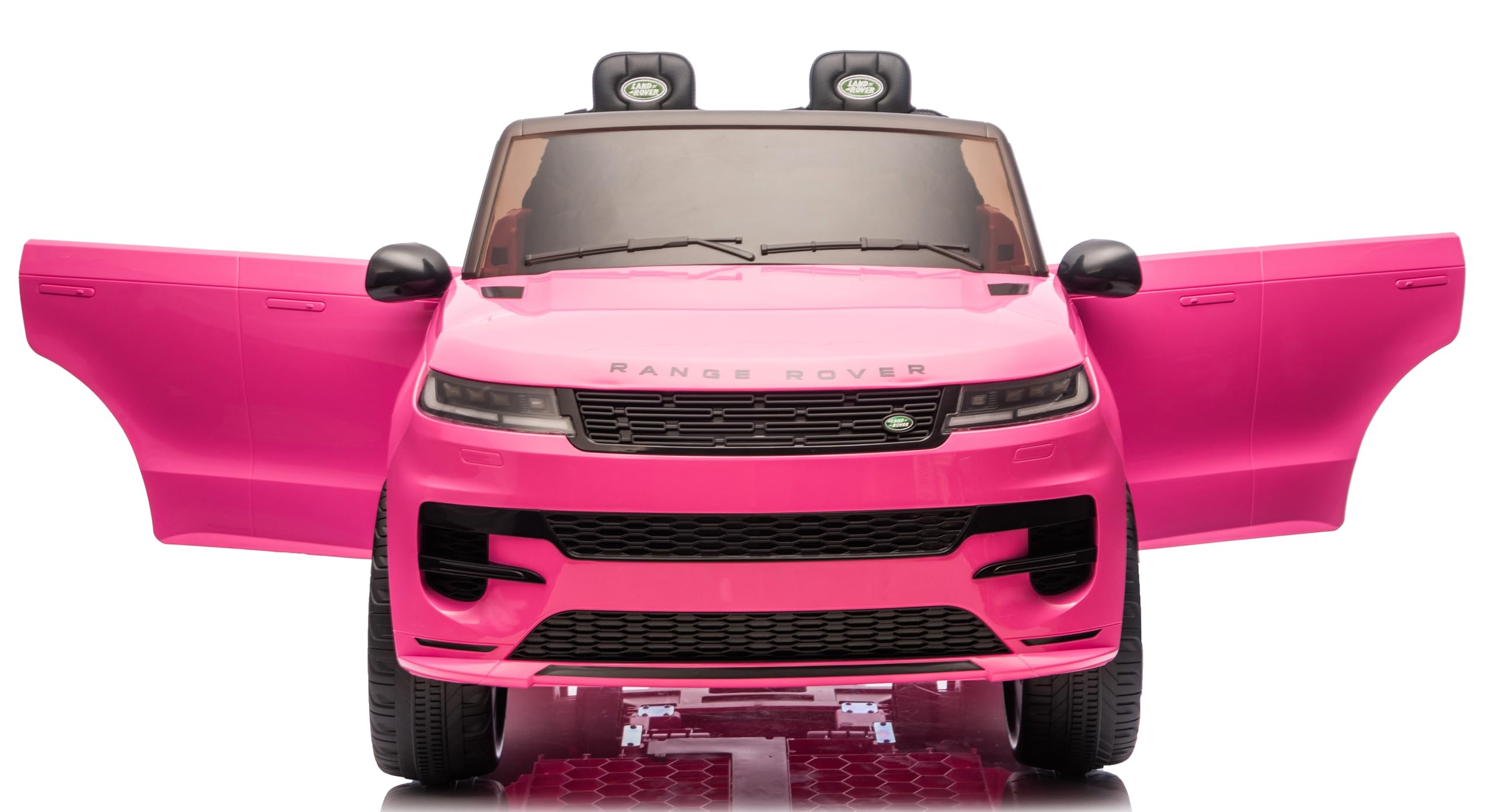 Land Rover Range Rover Sport 24V Maxi SUV Elettrico per Bambini 2 Posti - Macchina con Telecomando Sedili in Pelle Due Cinture a 3 Punti Luci LED Bluetooth Carico Massimo 60 Kg (Rosa)