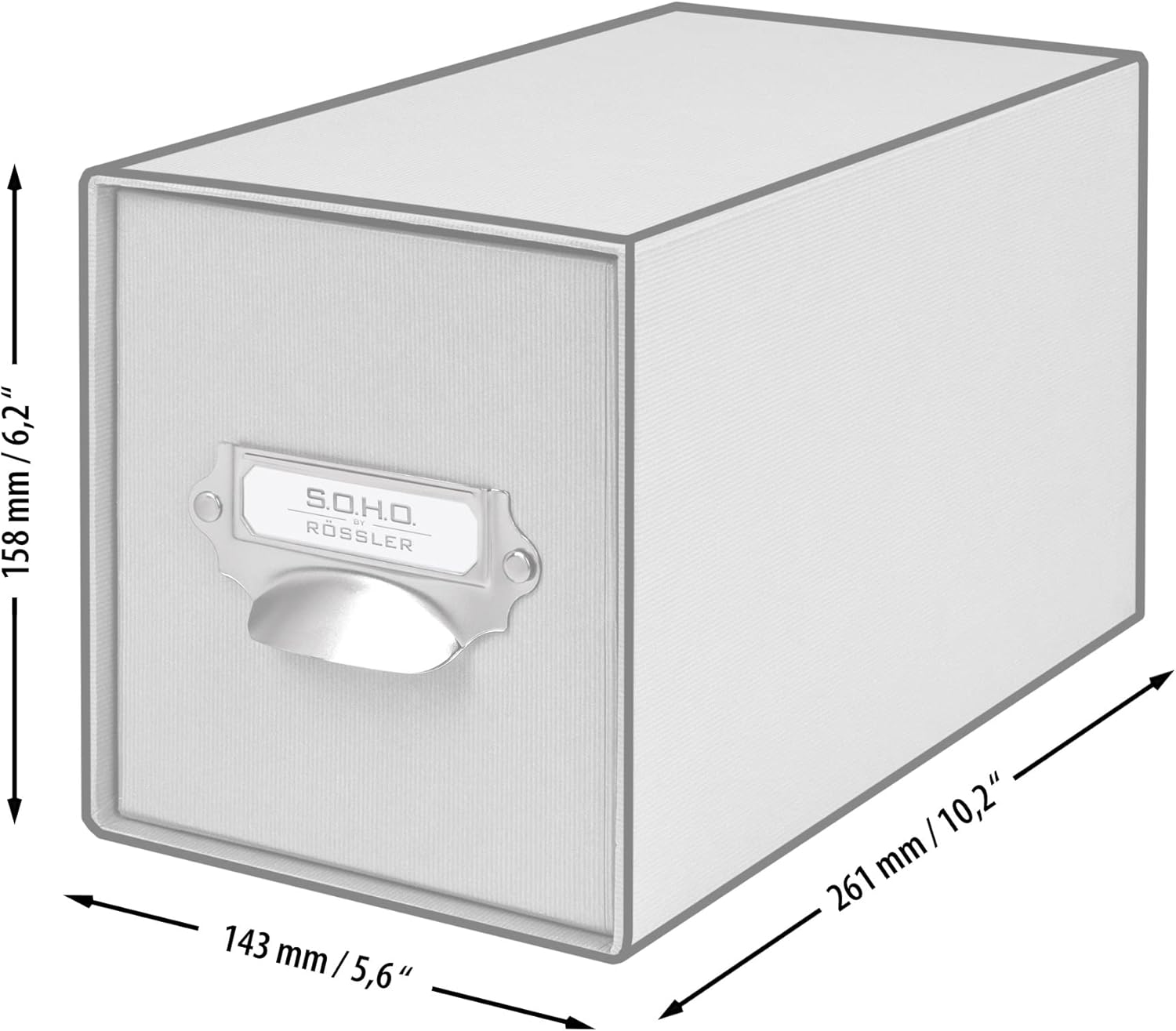 Rössler SOHO CD Storage Box with Metal Index Holder - Navy Blue