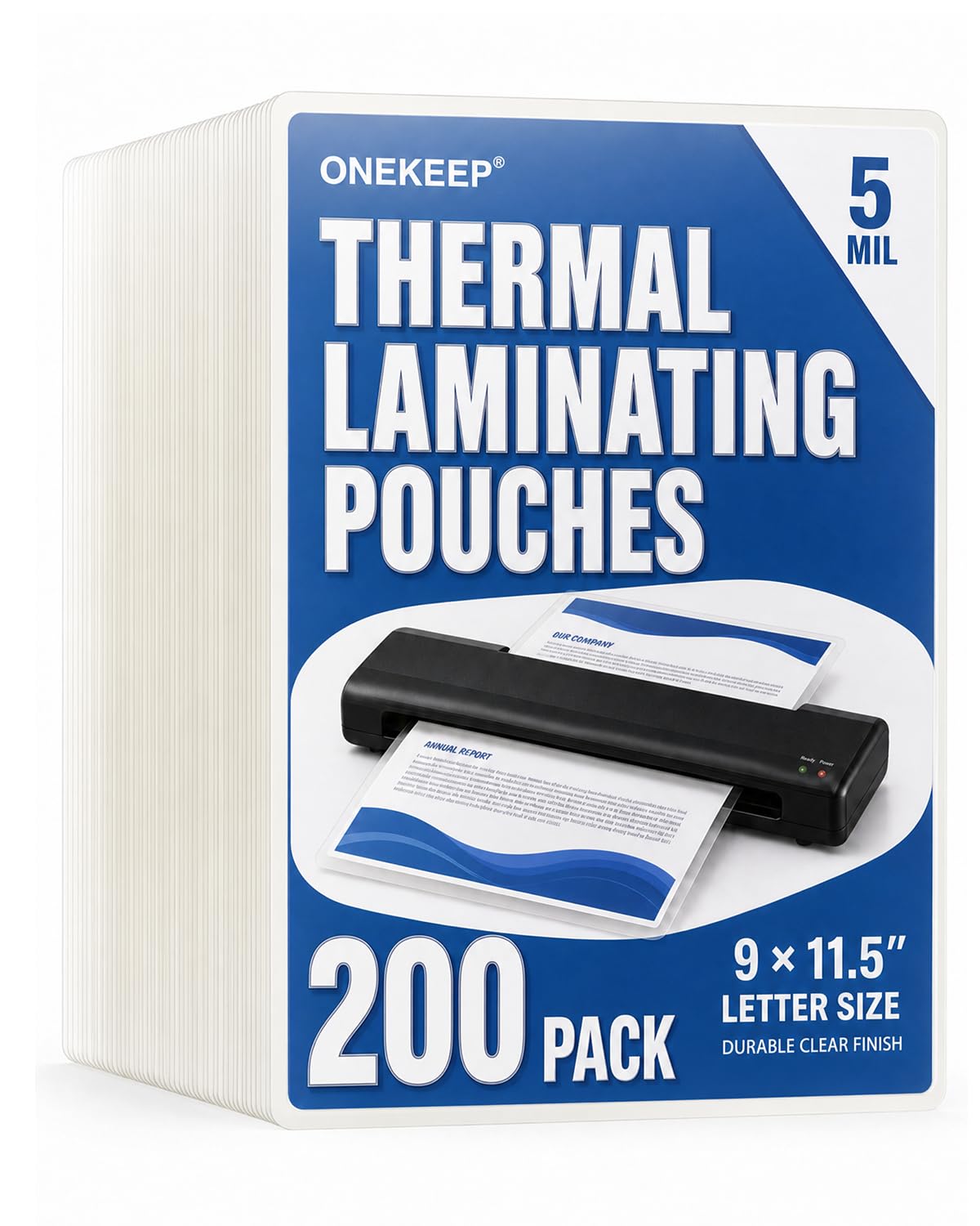 ONEKEEP 200 Pack 5 mil Clear Thermal Laminating Sheets Ultra Clear 9x11.5" | Photo-Safe,…