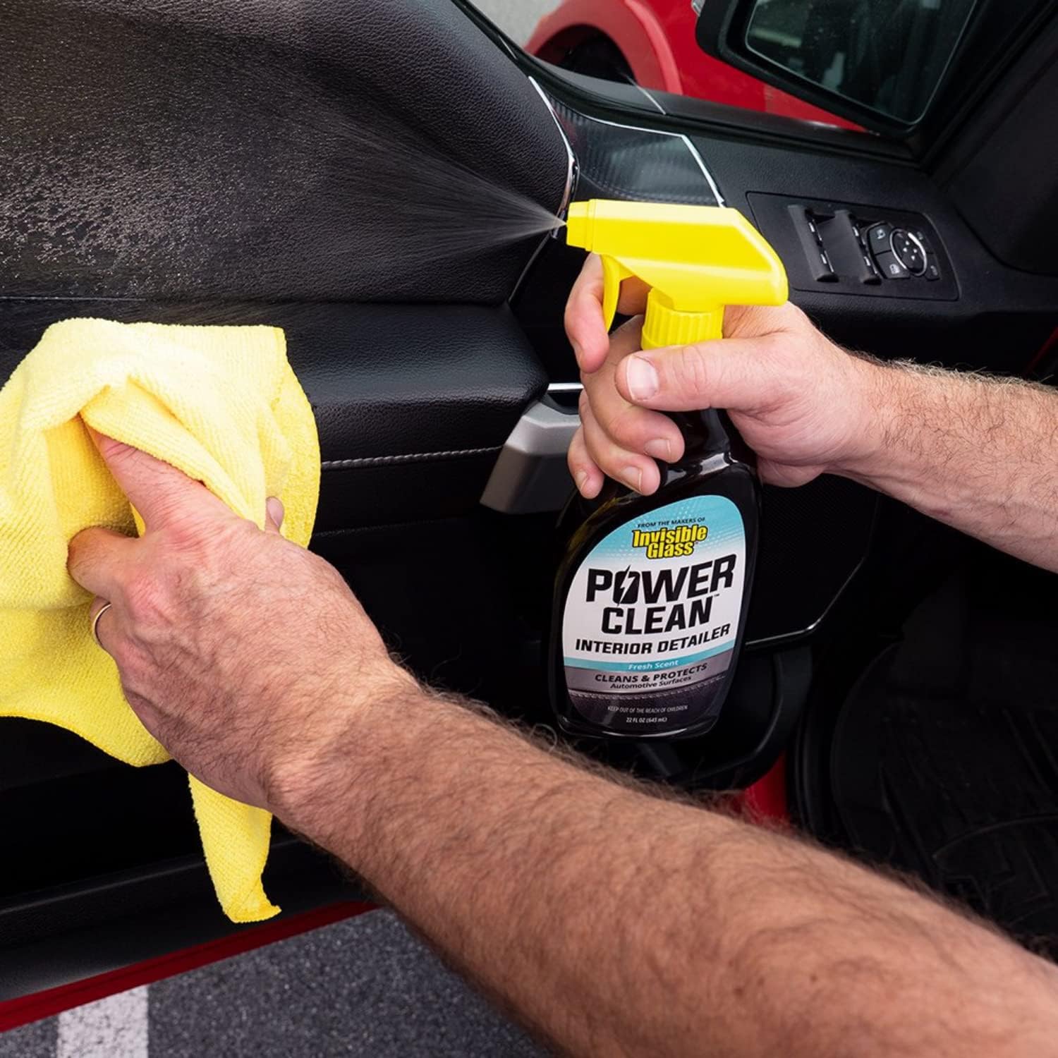 Invisible Glass 92024-6PK Power Clean Automotive Interior Detailer Cleaner Protectant and Conditioner to Restore Interior Surfaces Prevent Fading, Pack of 6 : Everything Else