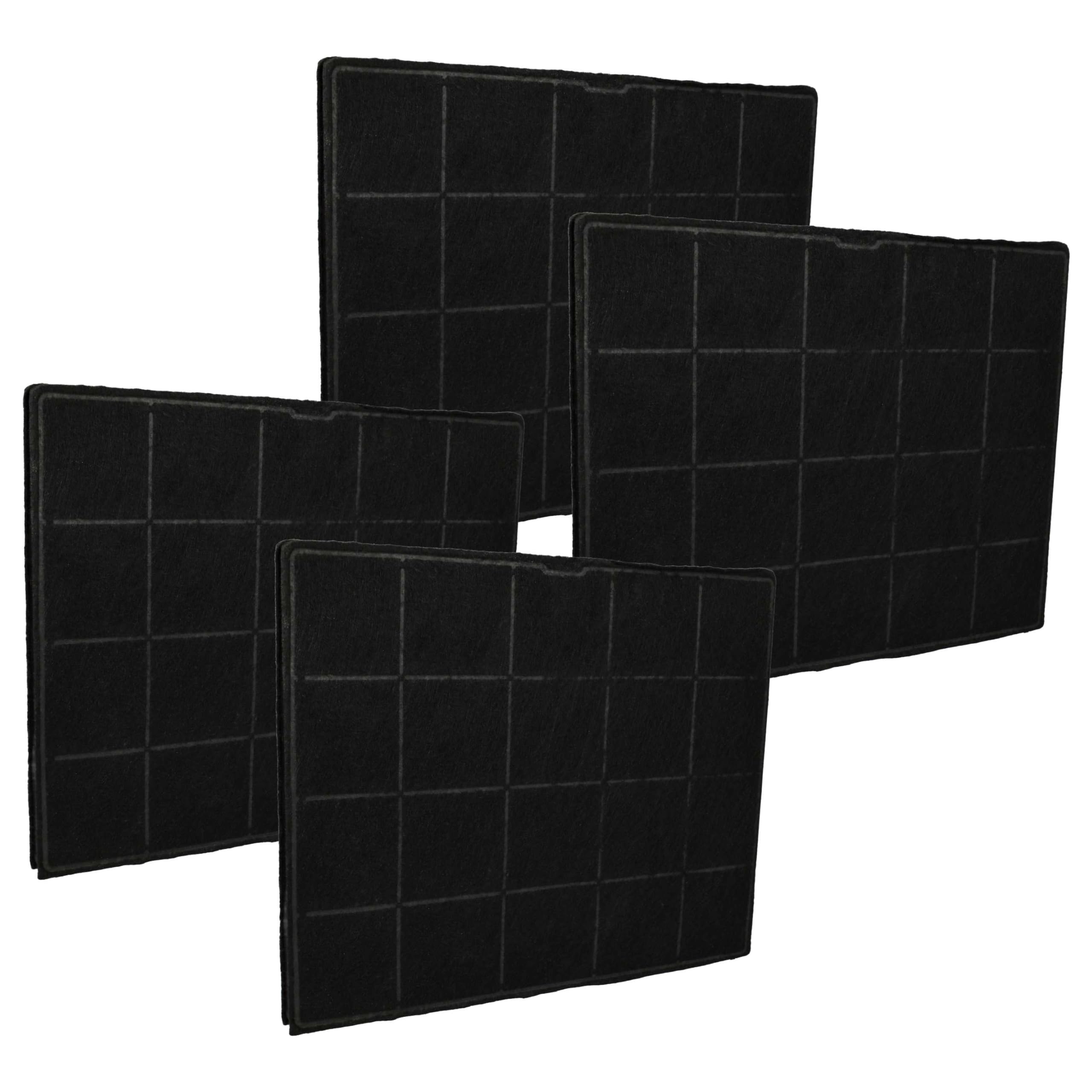 vhbw 4x Activated Carbon Filter compatible with AEG DBS5971MM, DGE5161HM, DGE5661HM, DBE5970R, DBE5981HR, DGE5861HM Extractor Hood