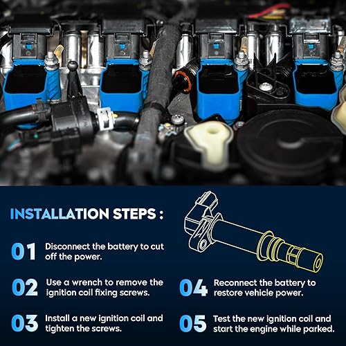Miniatura 6 de Paquete de bobinas de encendido 4 piezas para Infiniti FX50 M56 Q70 Q70L QX60 QX70, Nissan March Altima Cube NP300 NV200 Rogue Sentra Tiida Urvan