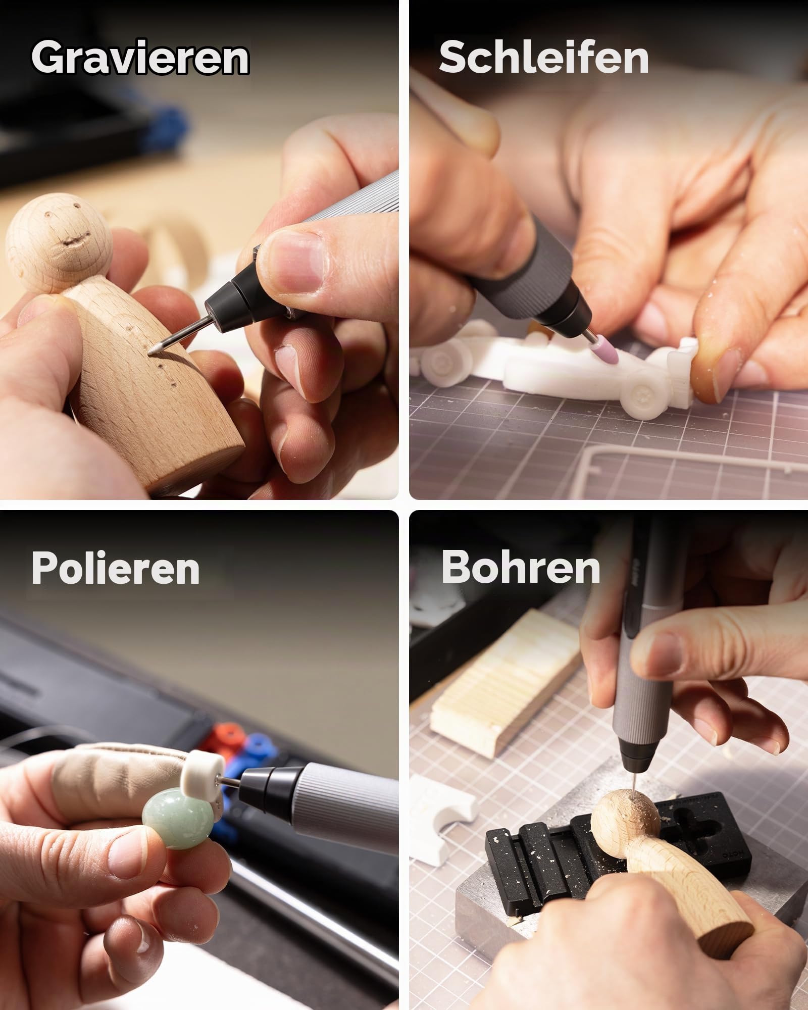 HOTO SNAPBLOQ™ 3-in-1-Elektro Schraubendreher Set & Multifunktionswerkzeug & Mini Bohrmaschine