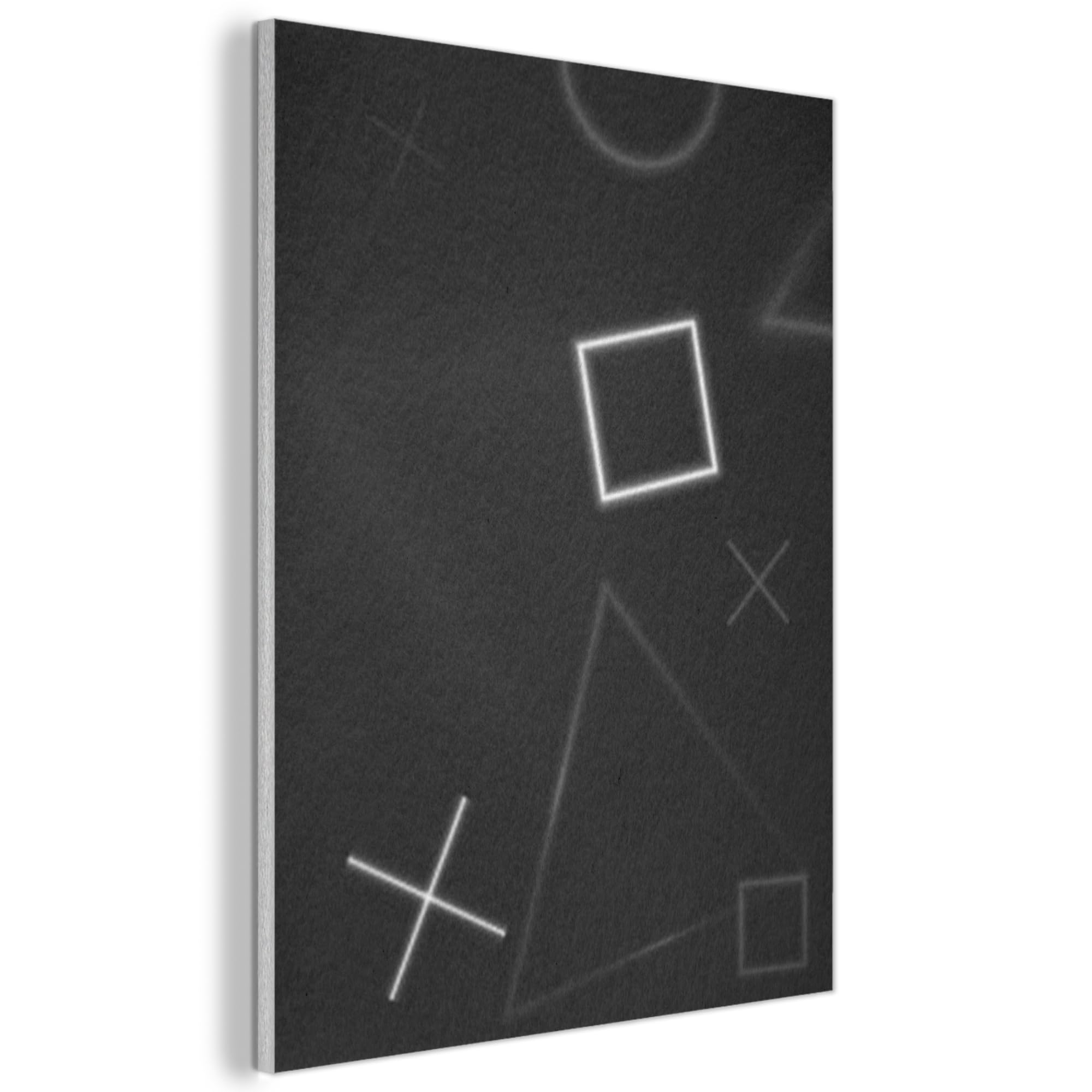 MuchoWow© Pannelli Pannello Fonoassorbente 70x100 cm Decorativi Insonorizzanti Decorativo Parete Fonoassorbenti Design Fonoisolanti Insonorizzazione Stanza Gioco - Bianco e nero - Astratto