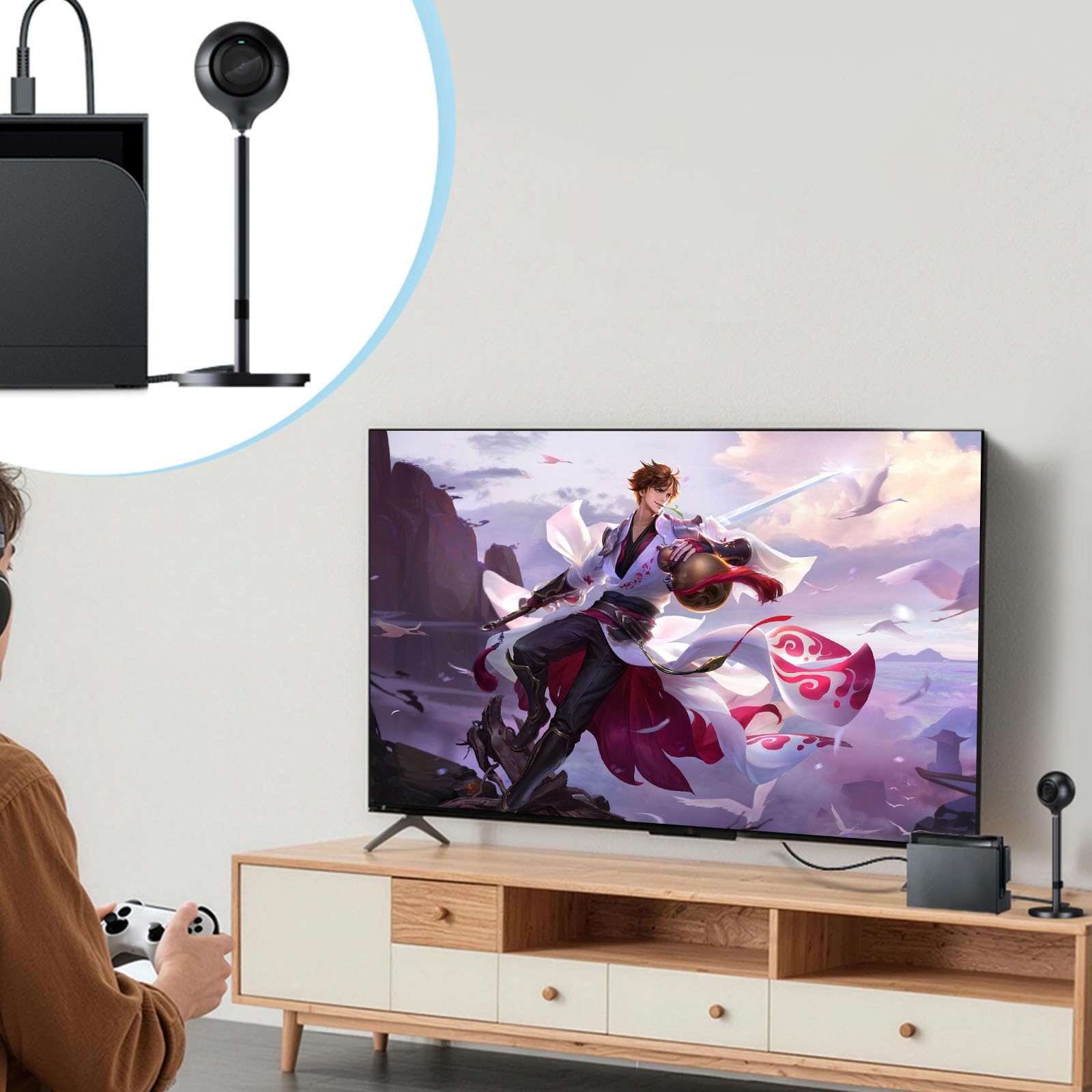 Generico per console di gioco NS2 da 2 MP, fotocamera con base antiscivolo