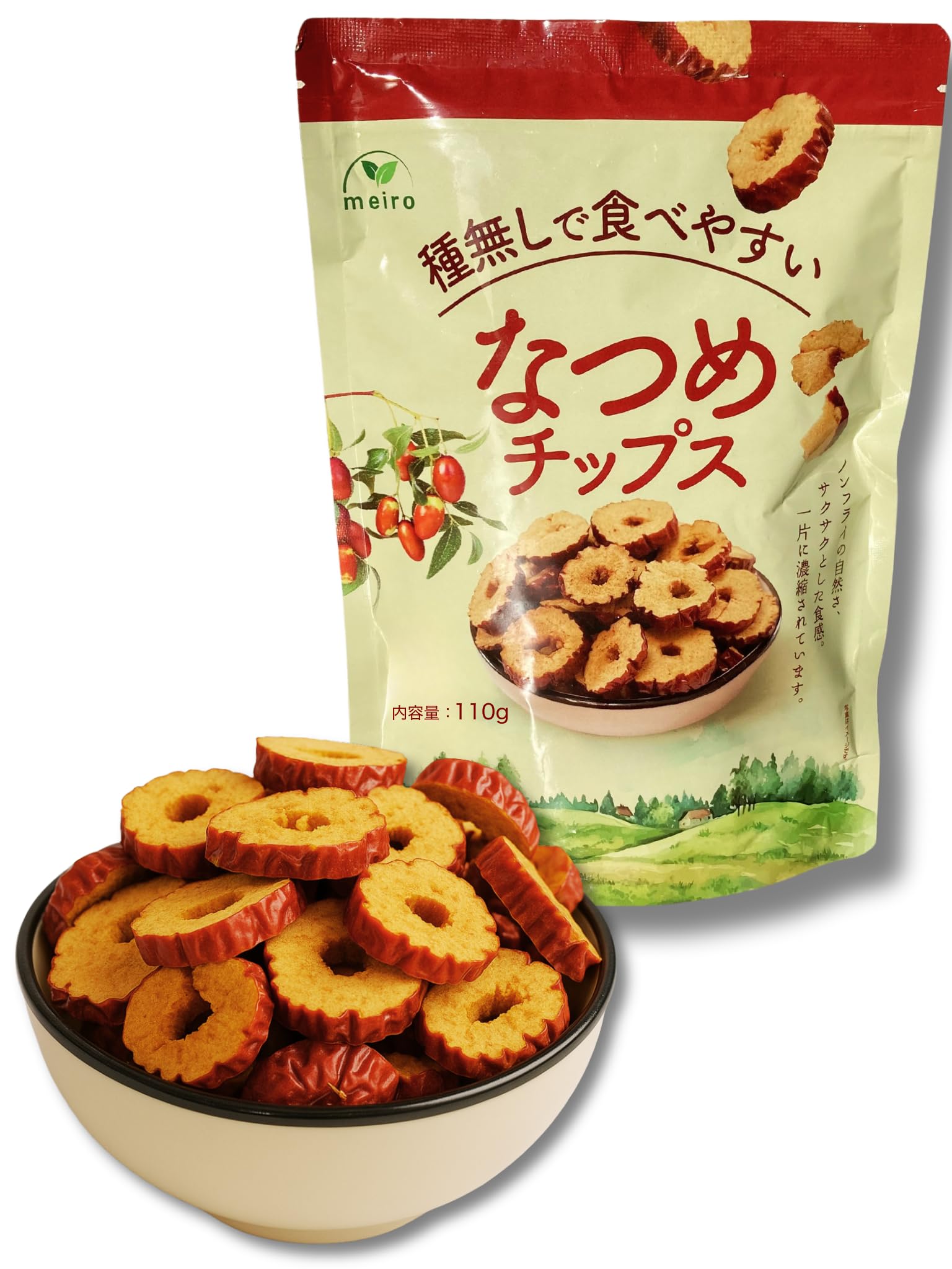 Amazon.co.jp: meiro なつめチップス110g 棗 デーツ ドライ