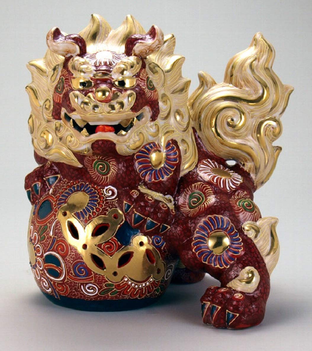 Amazon.co.jp: 【九谷焼】 10号立獅子 盛 紙箱入り : ホーム＆キッチン