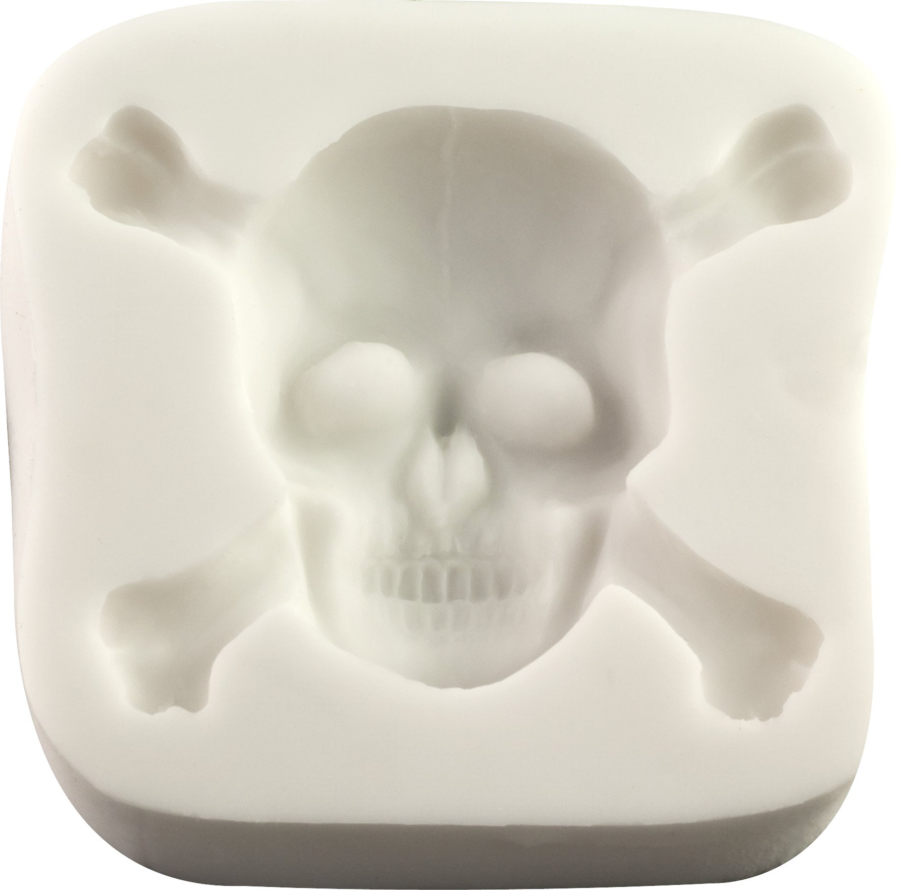 Fpc Sugarcraft White Skull & Crossbones Silicone Mould